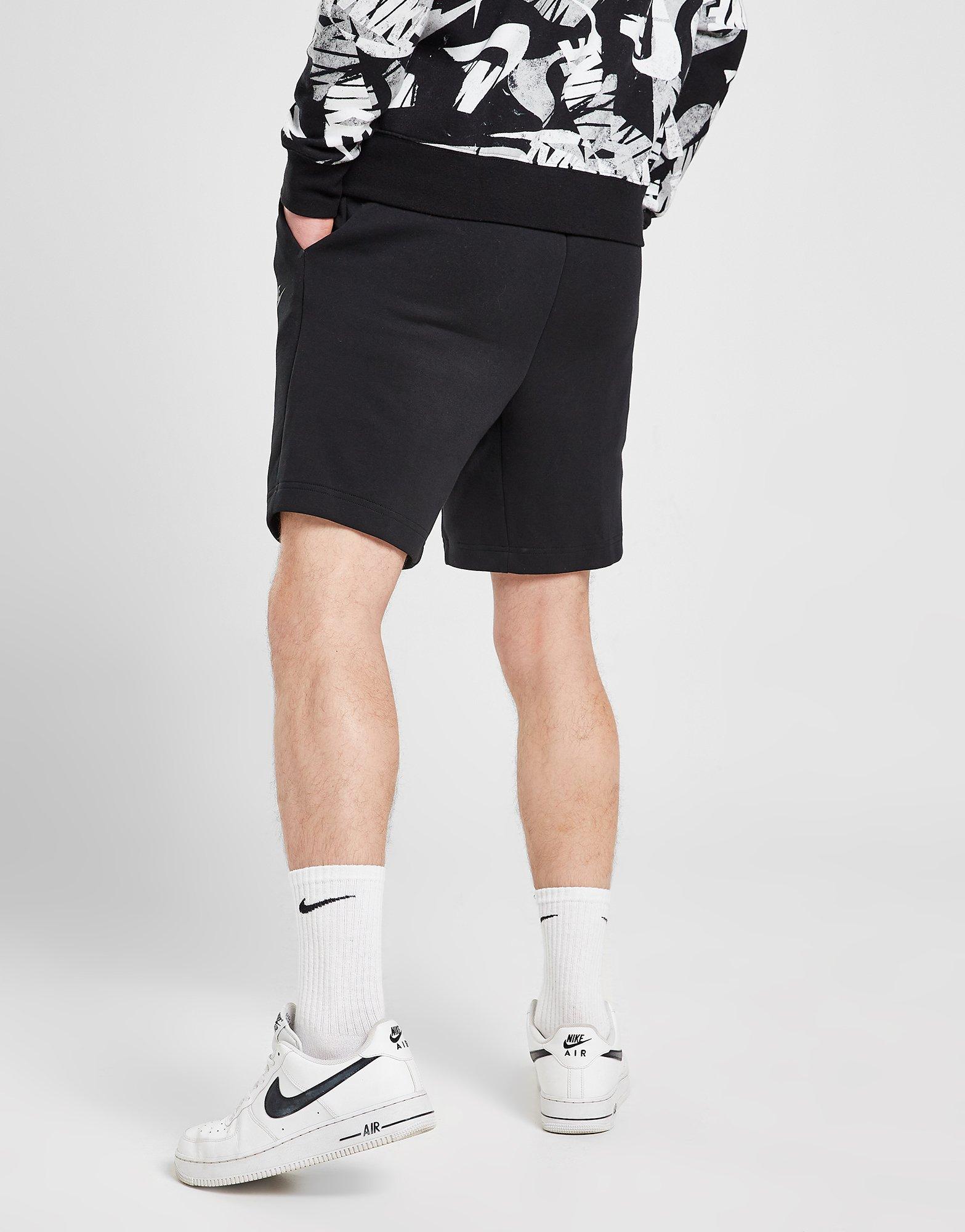 nike black tech fleece shorts