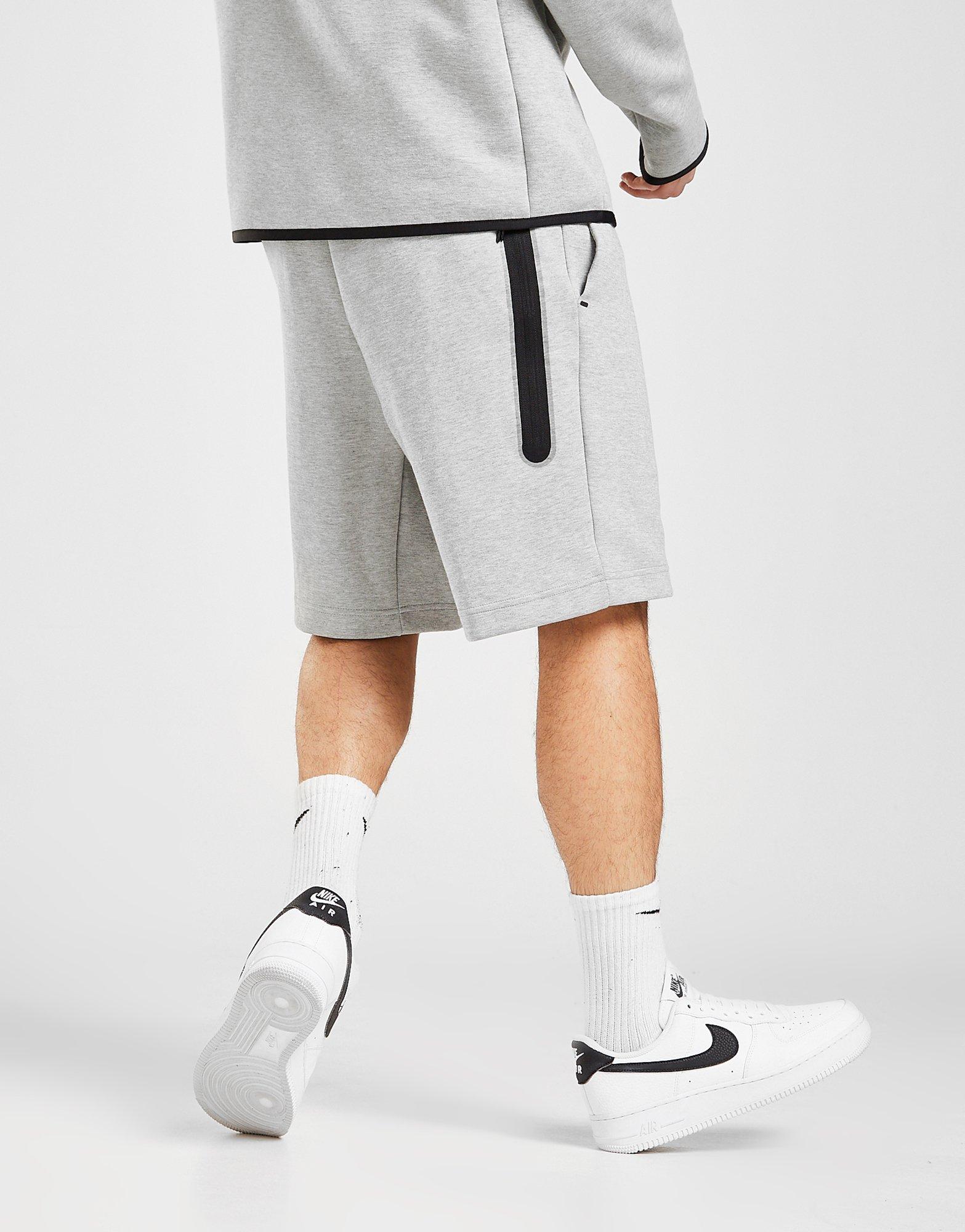 grey tech fleece shorts