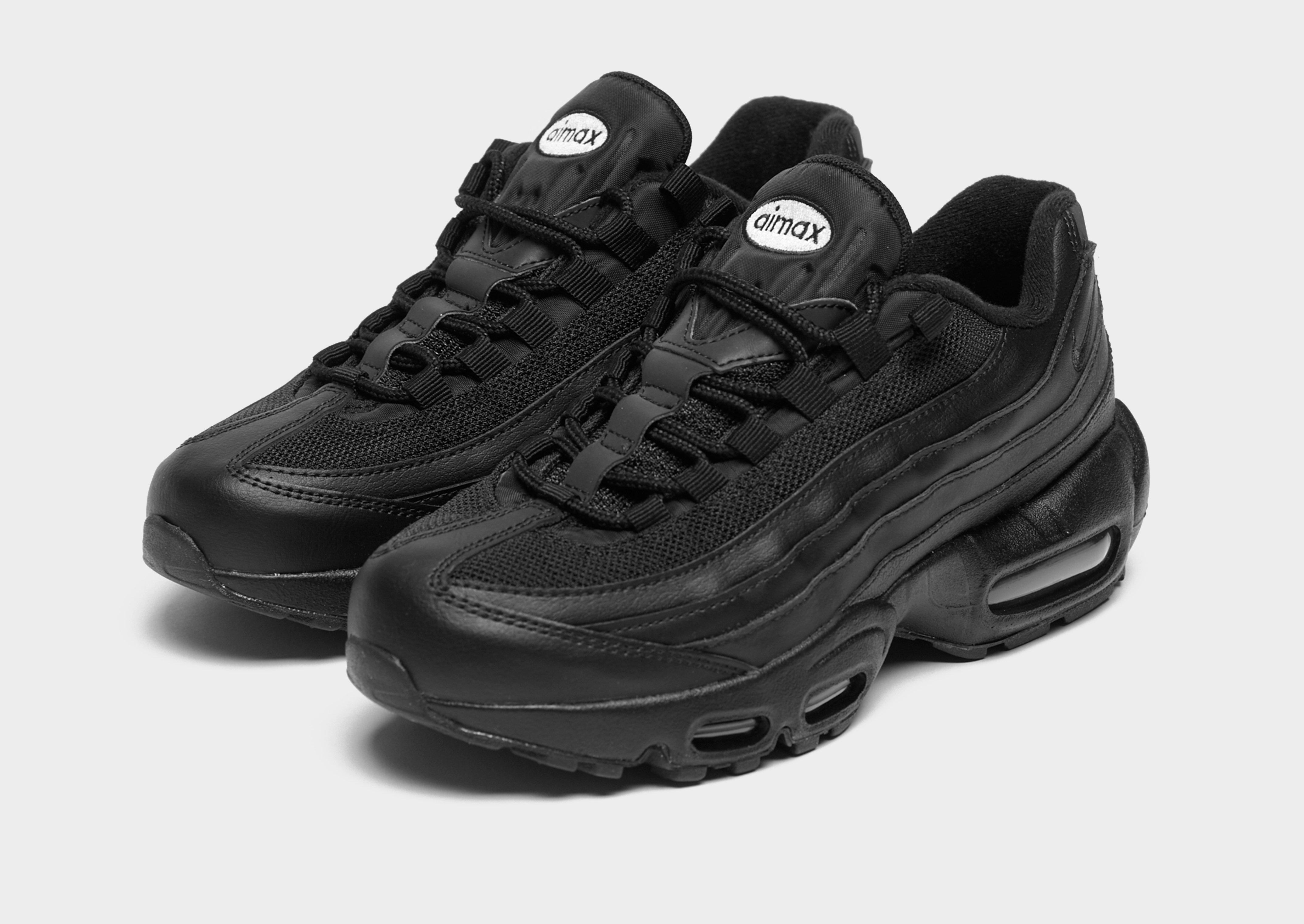 nike air max 95 junior black and white