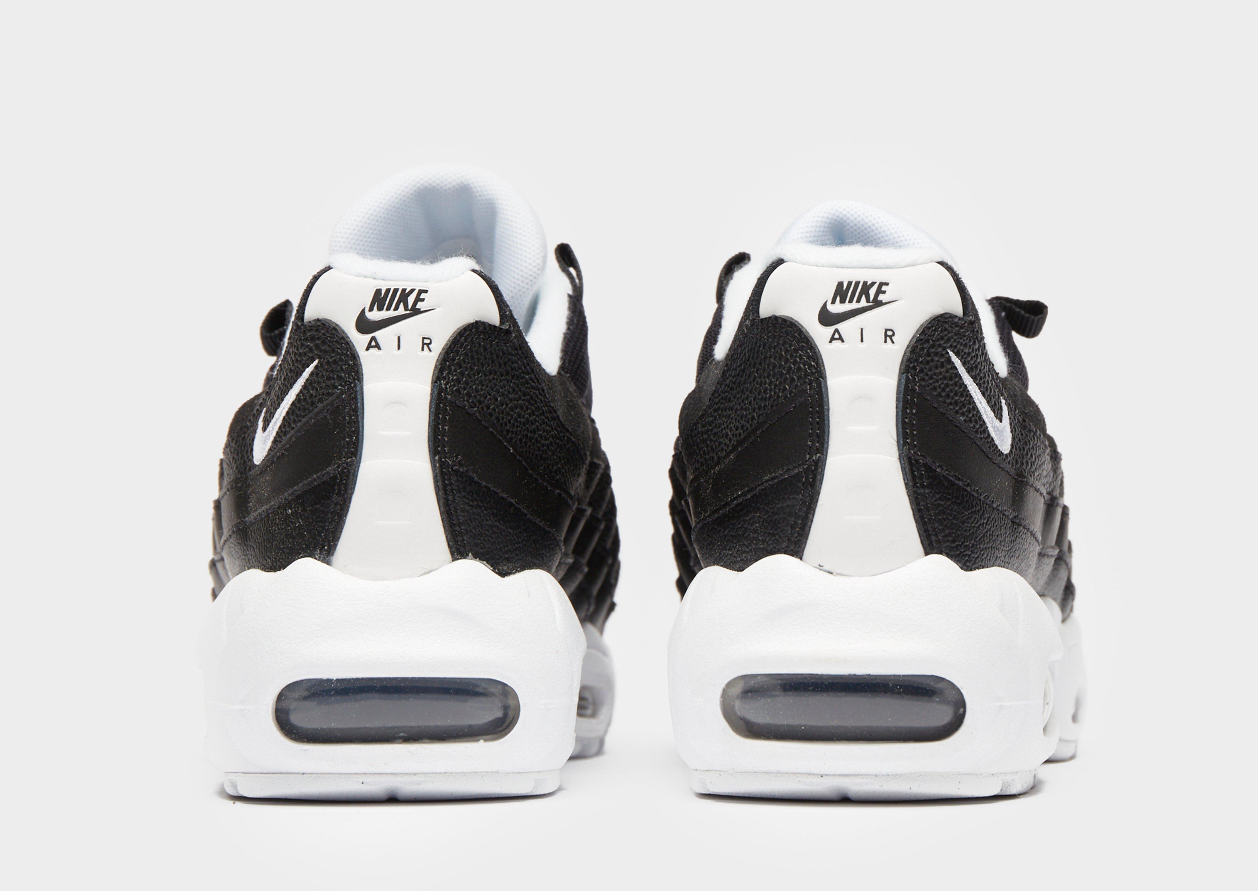 nike air max 95 junior black and white