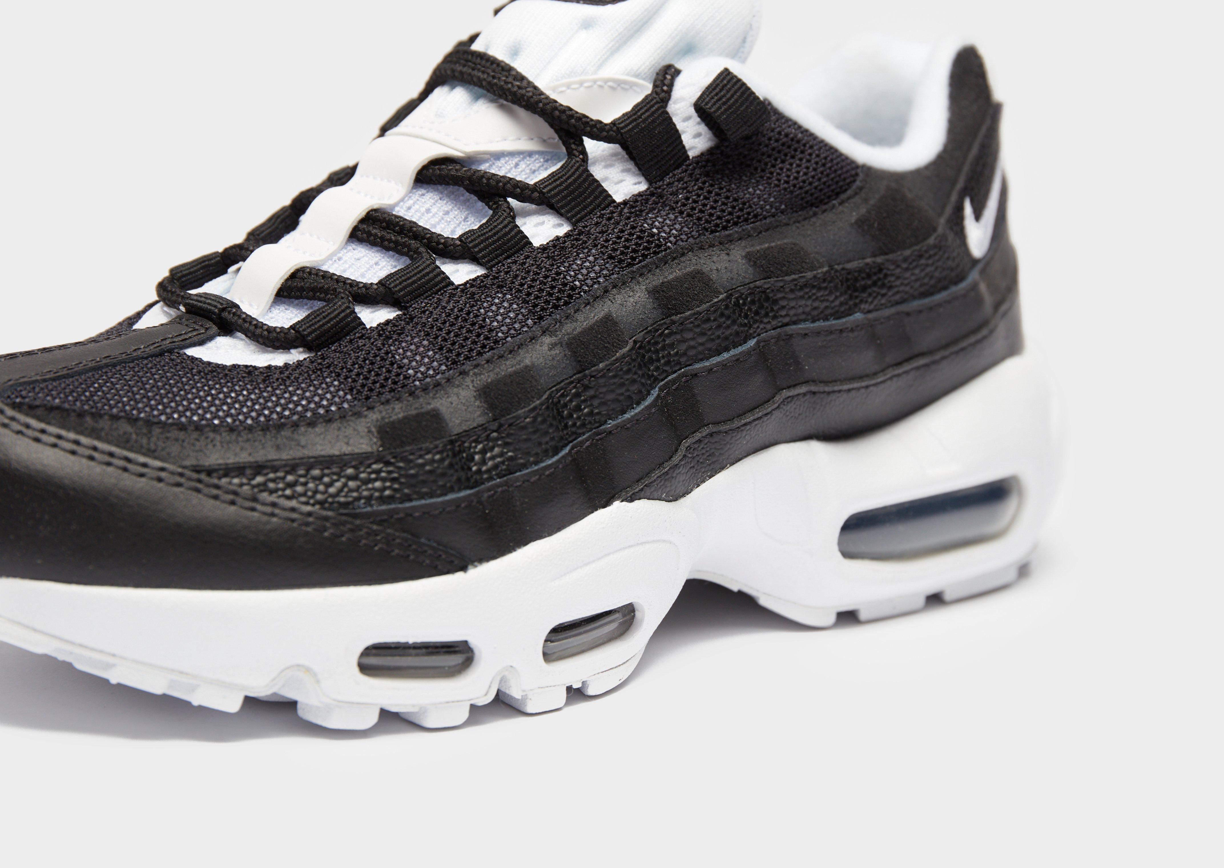 air max 95 nere suola bianca