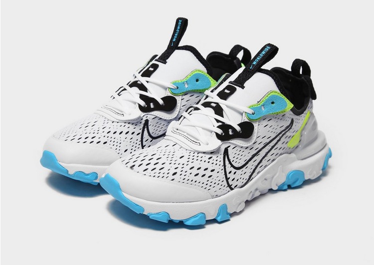 nike react vision trainers in off white and multi brights