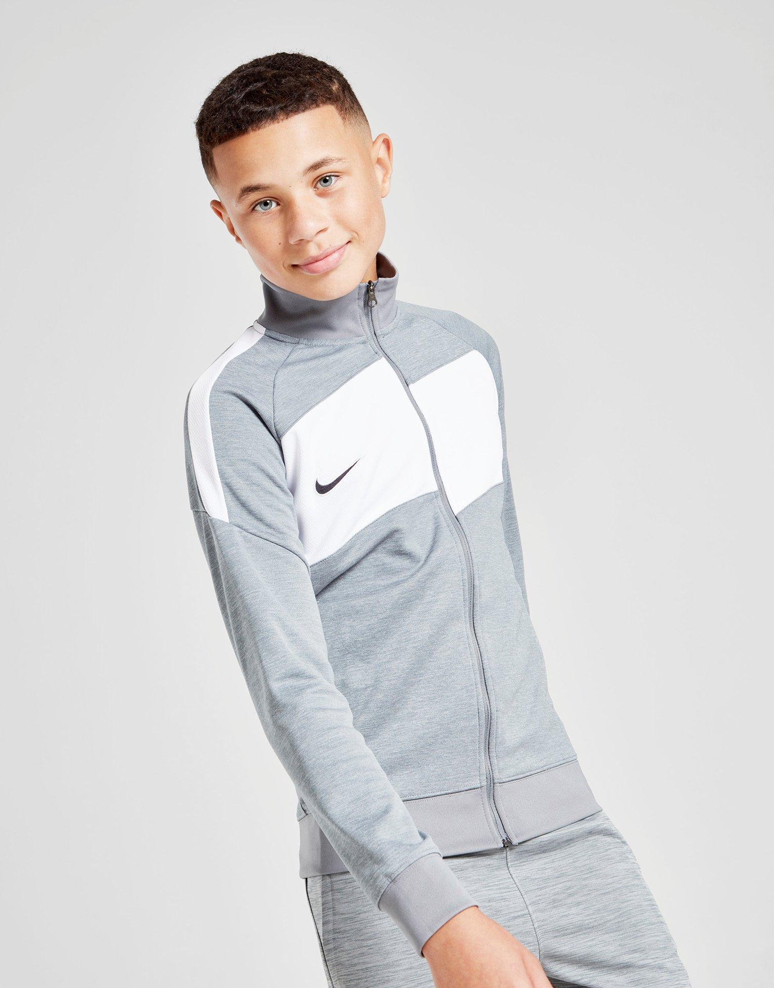 grey nike tracksuit top