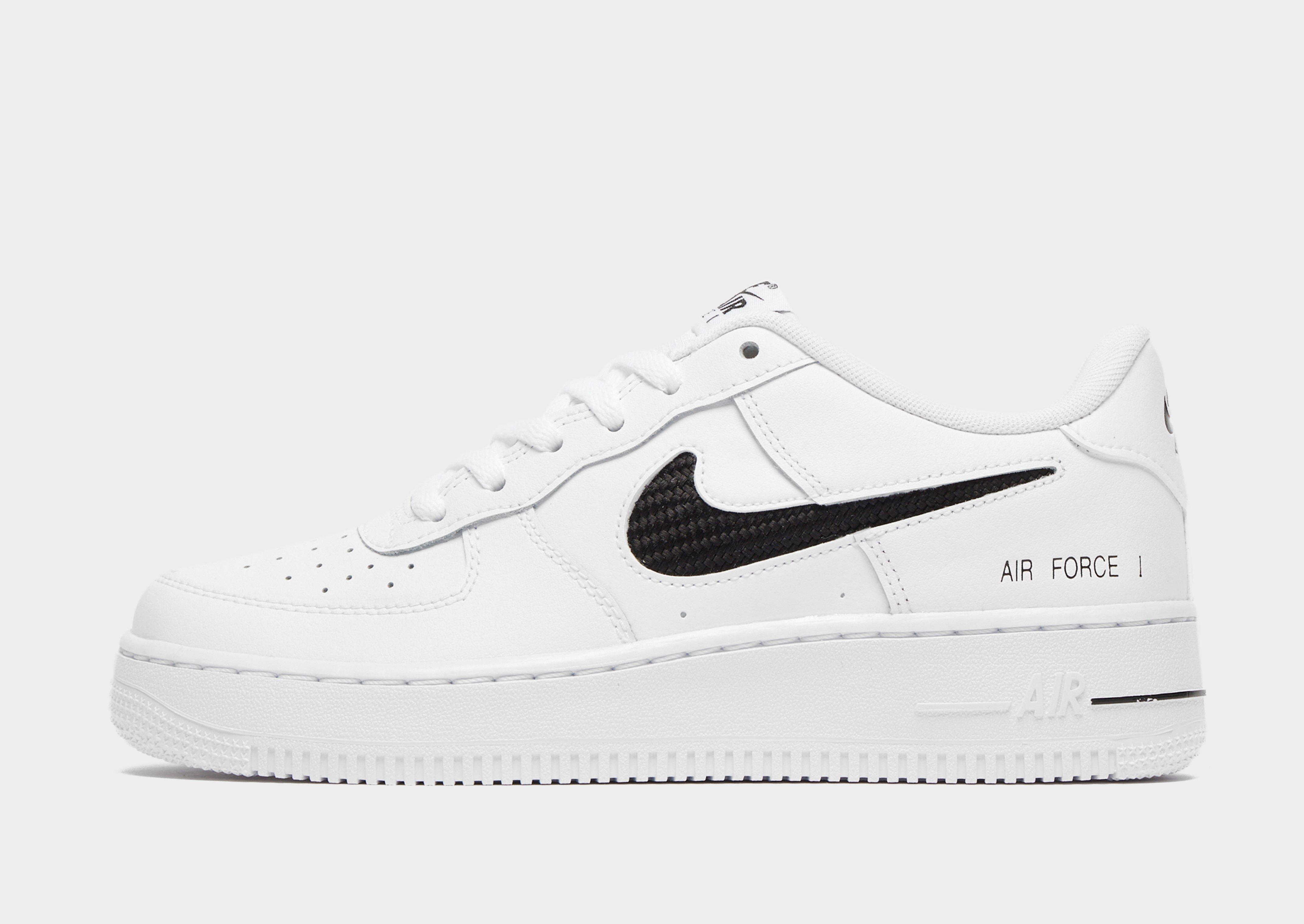 nike air force junior black and white