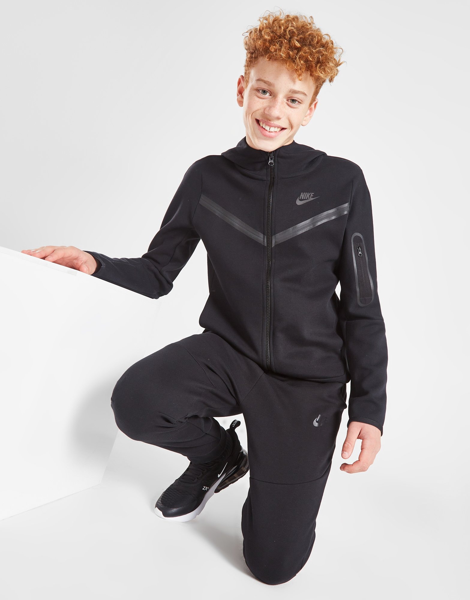 Acheter Noir Nike Sweat à capuche Tech Fleece Junior