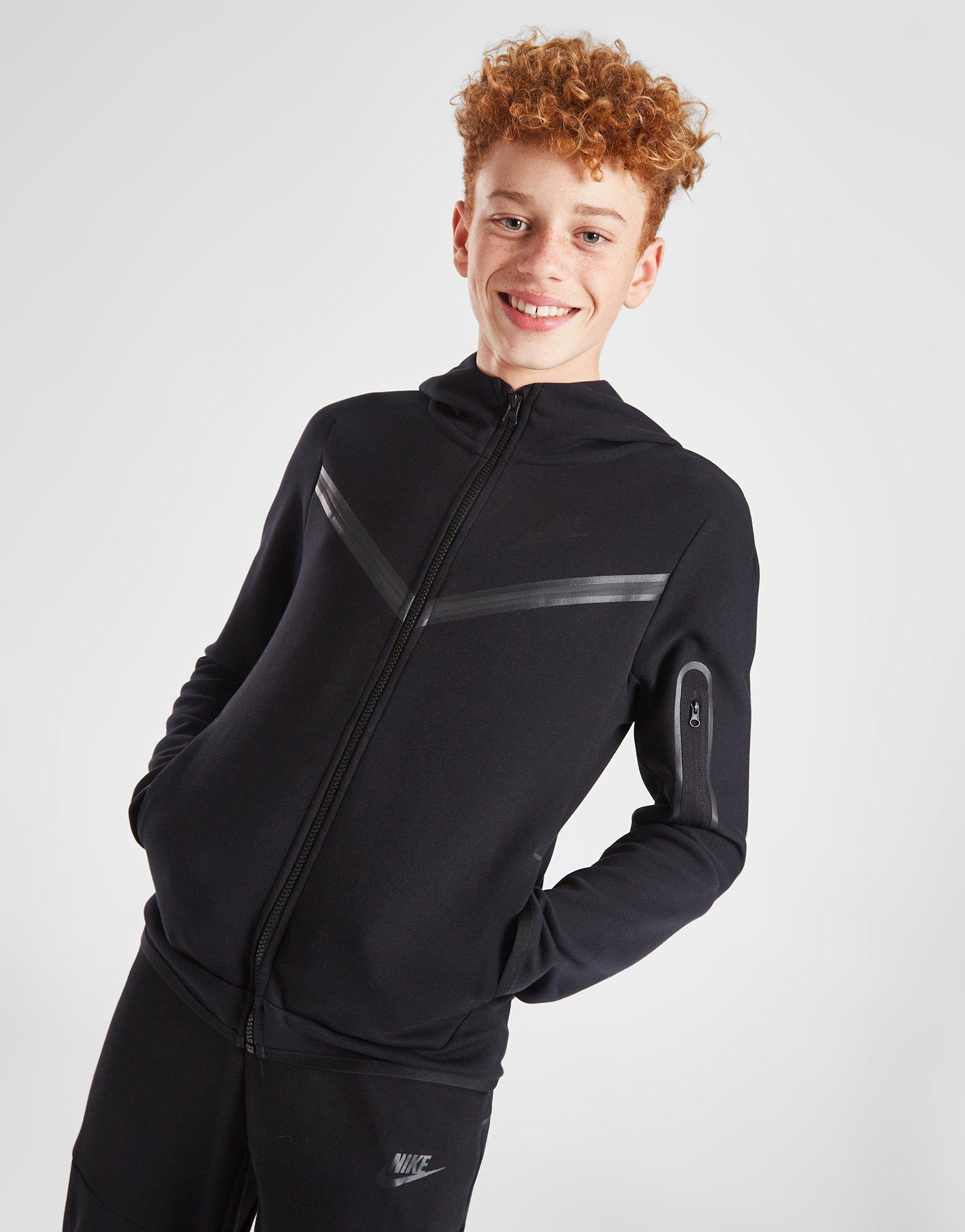 black nike tech tracksuit junior