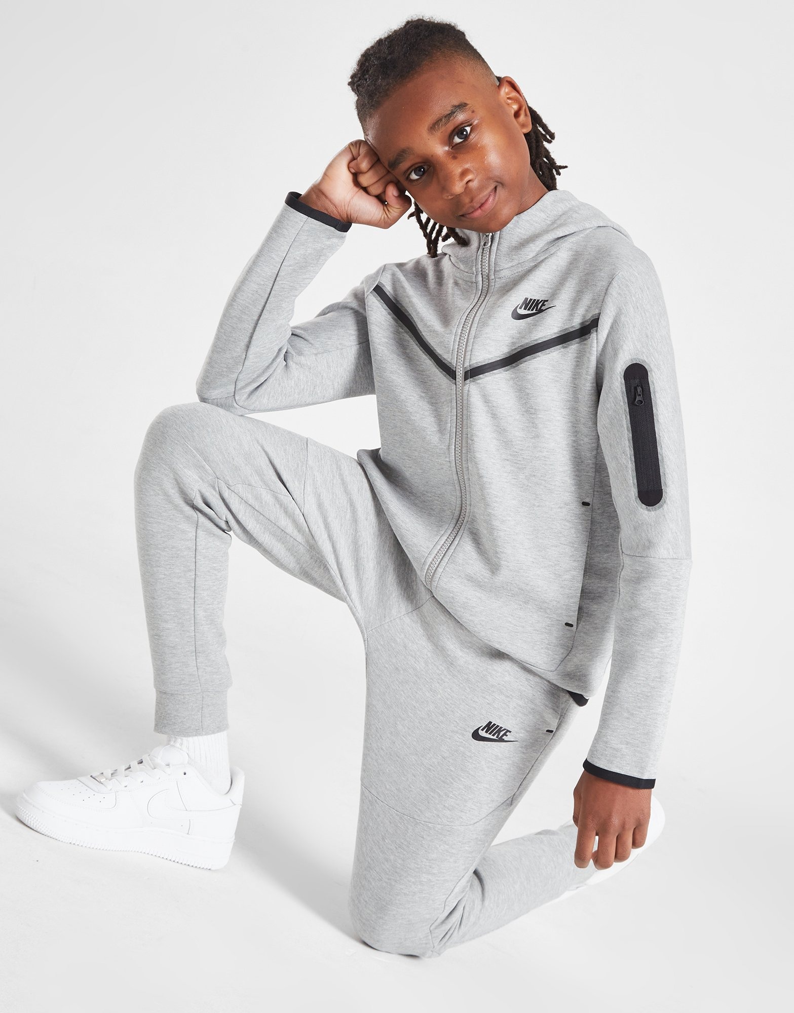Grey Nike Tech Fleece Track Pants Junior | JD Sports UK