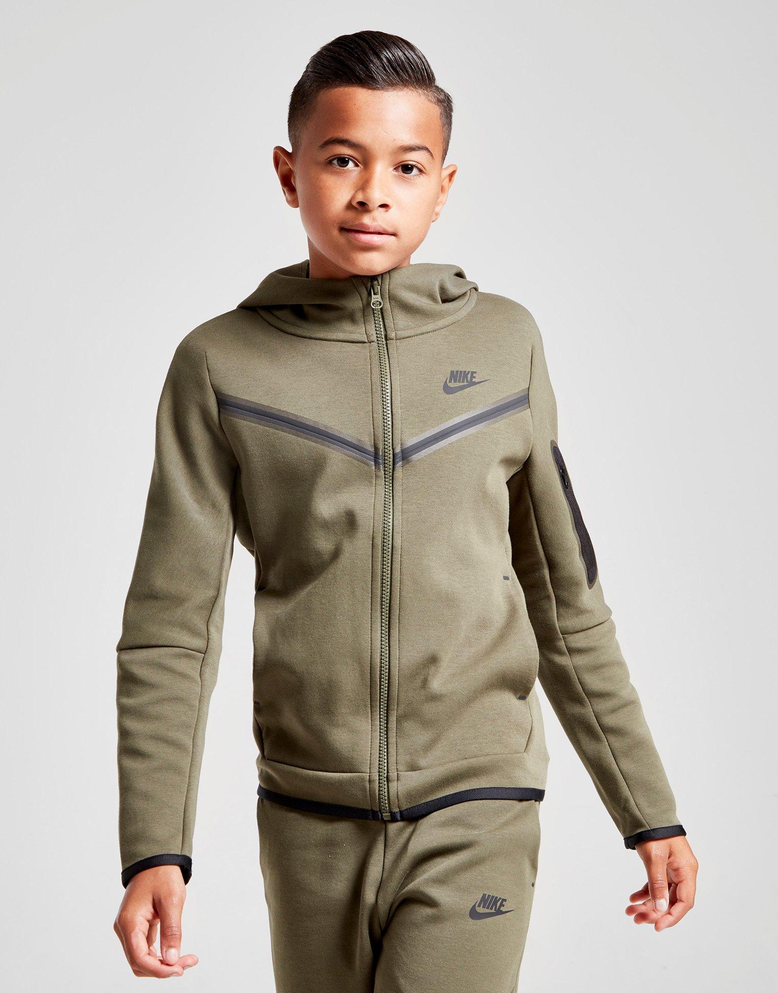 nike tech fleece hoodie khaki