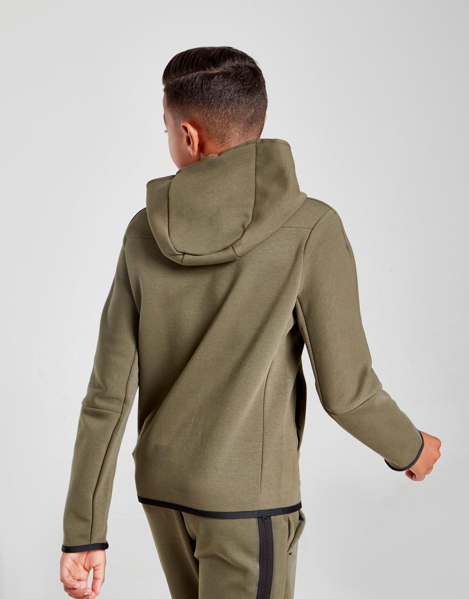 nike tech fleece hoodie grey junior