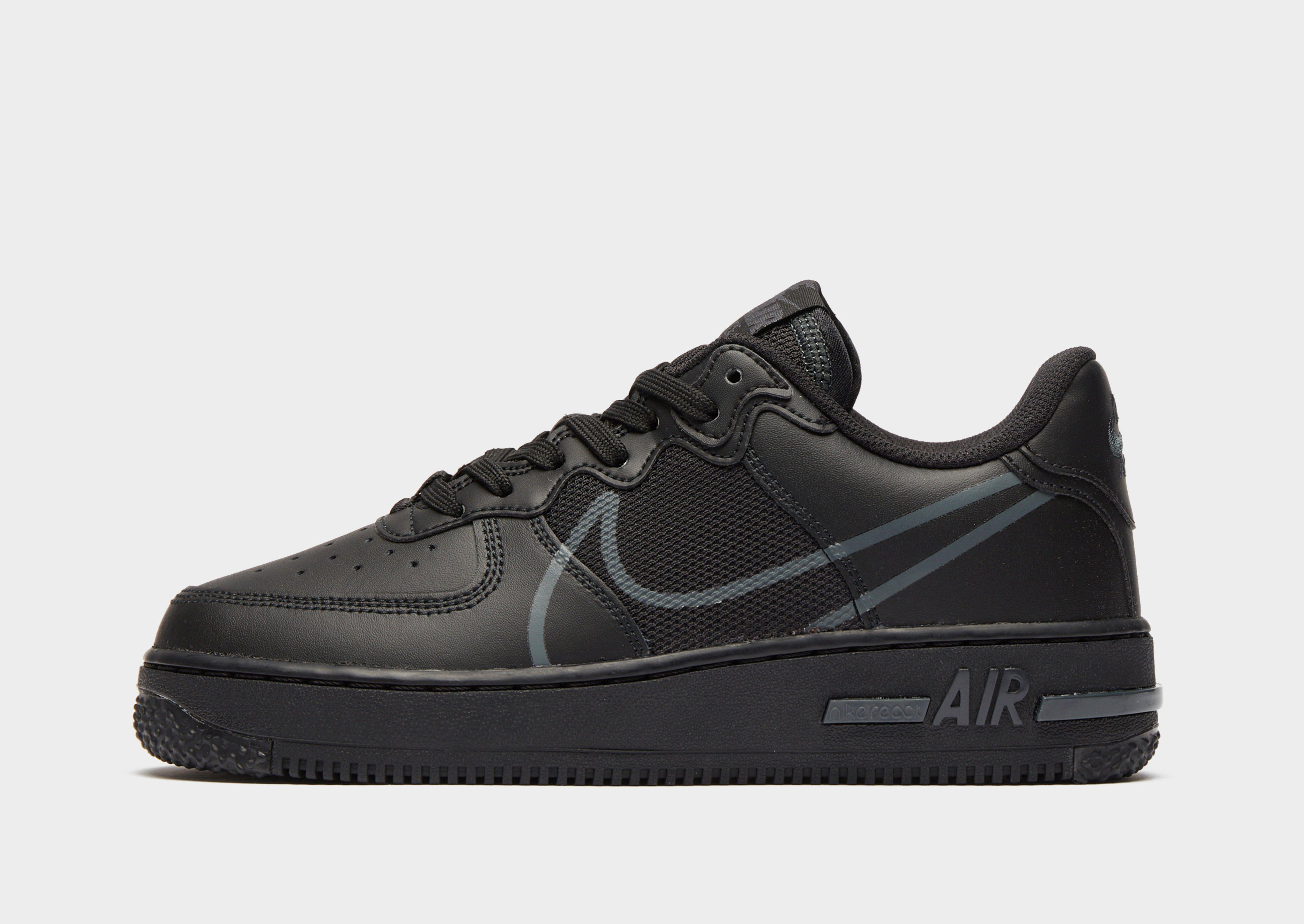 black air force ones junior