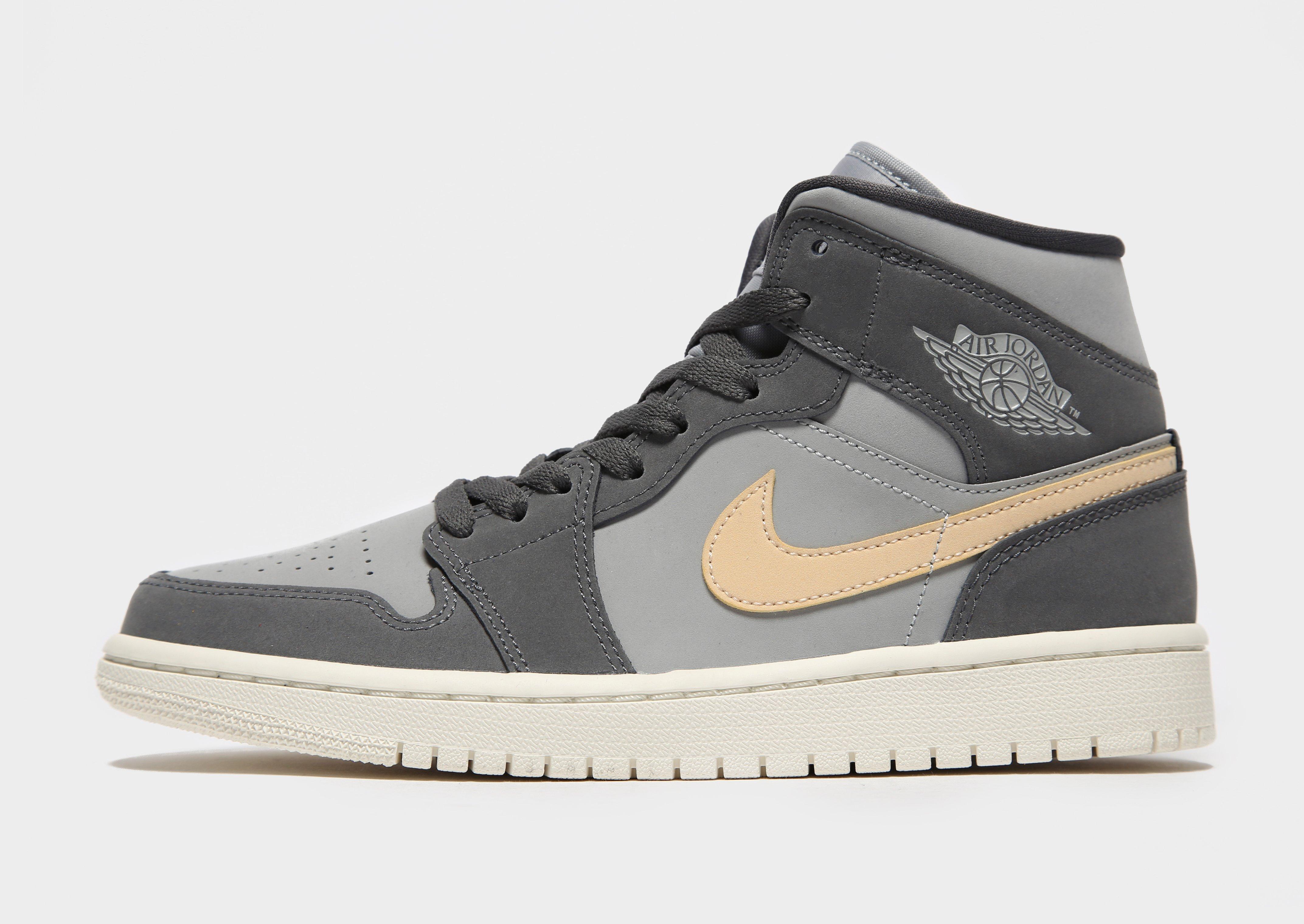 jordan 1 mid grey women