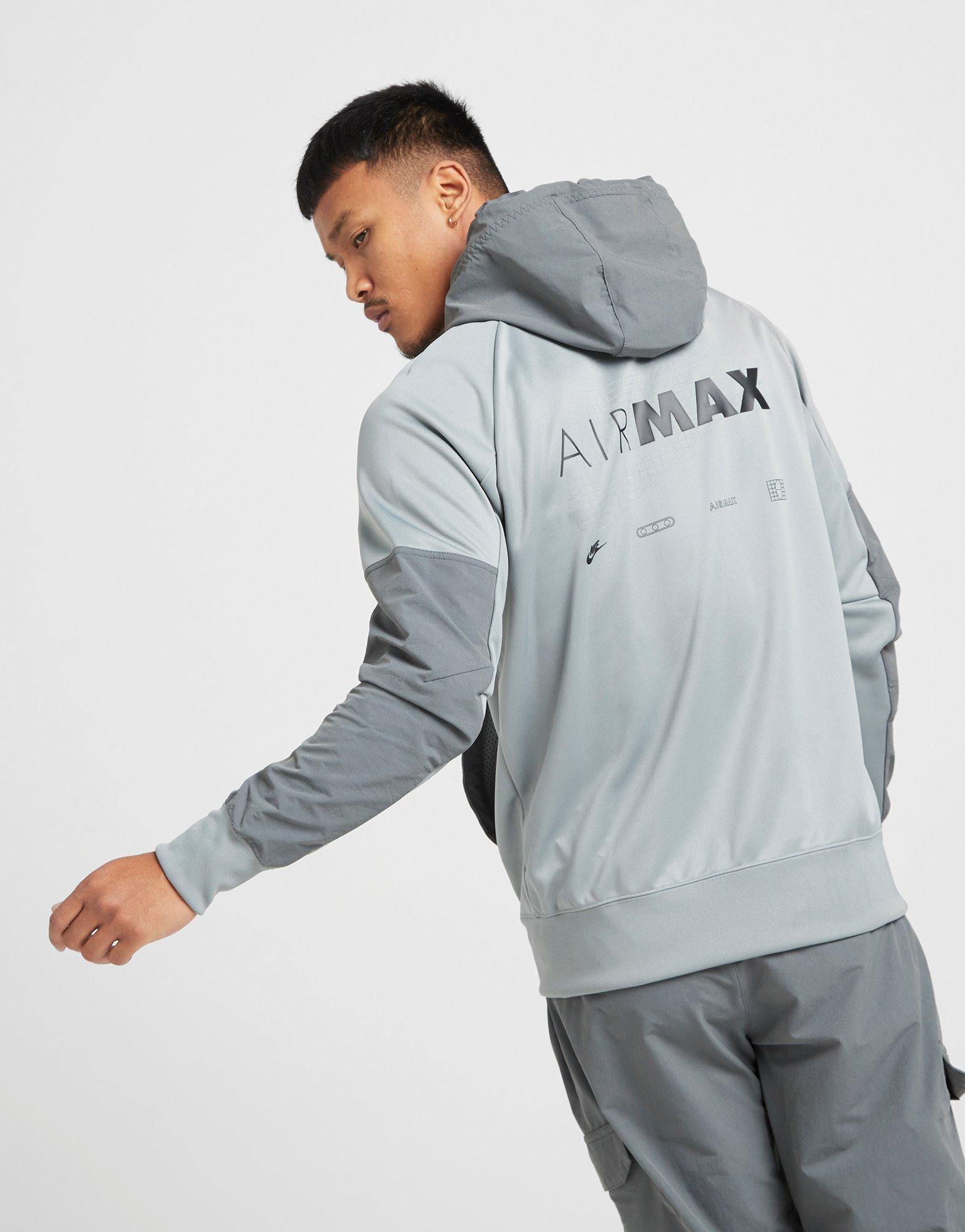 nike air max full zip hoodie grey