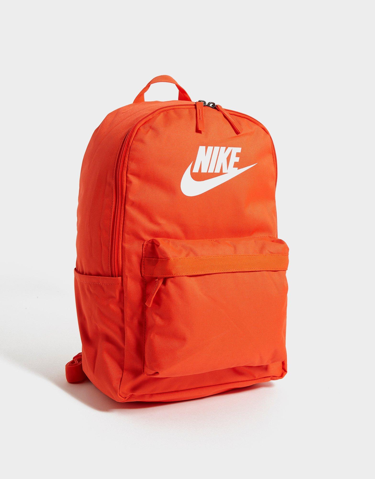nike heritage backpack orange