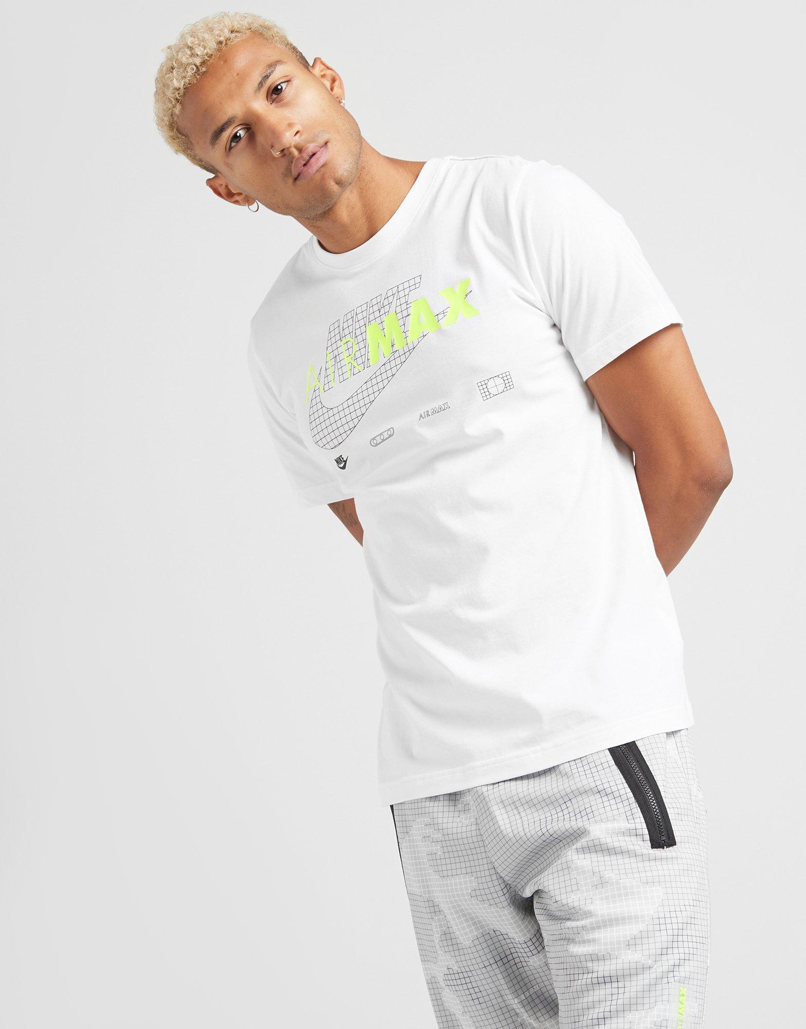 white nike air max t shirt