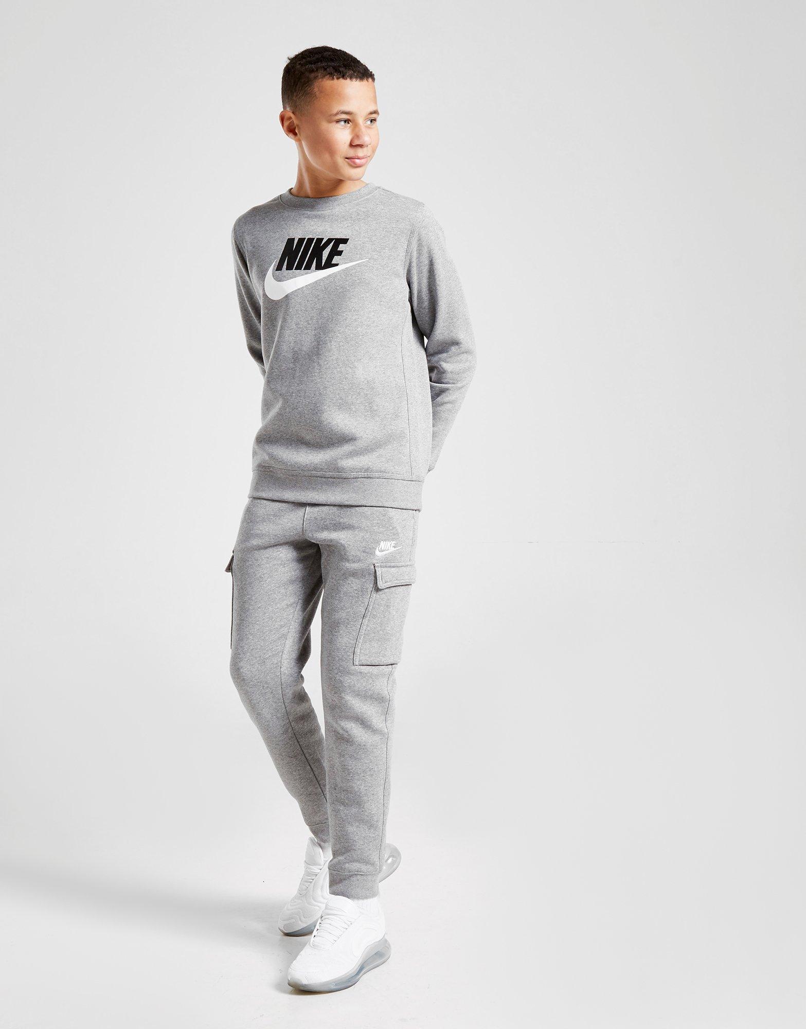 nike hybrid fleece crew sweatshirt junior