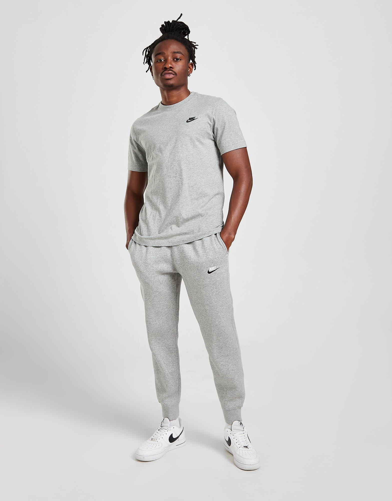 nike foundation fleece track pants grey