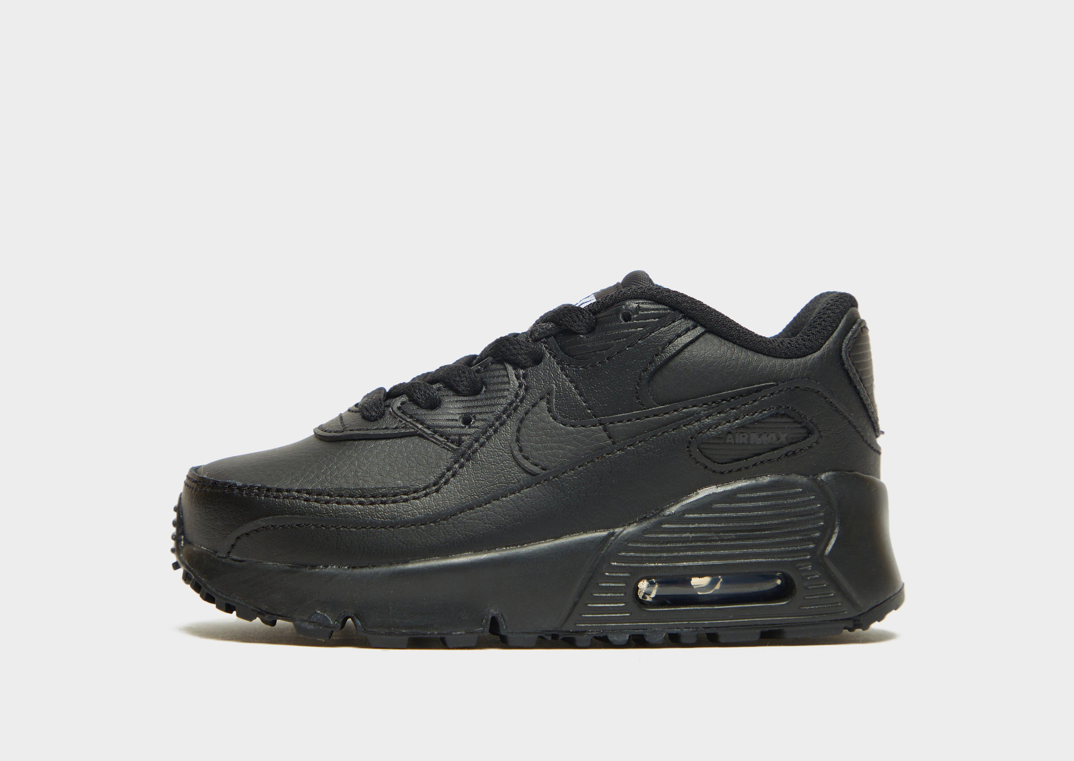 nike air max 90 leather black white