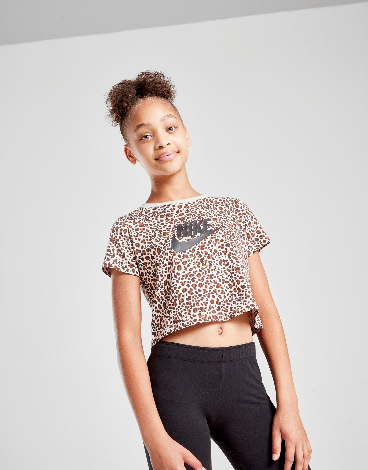 nike leopard print crop top