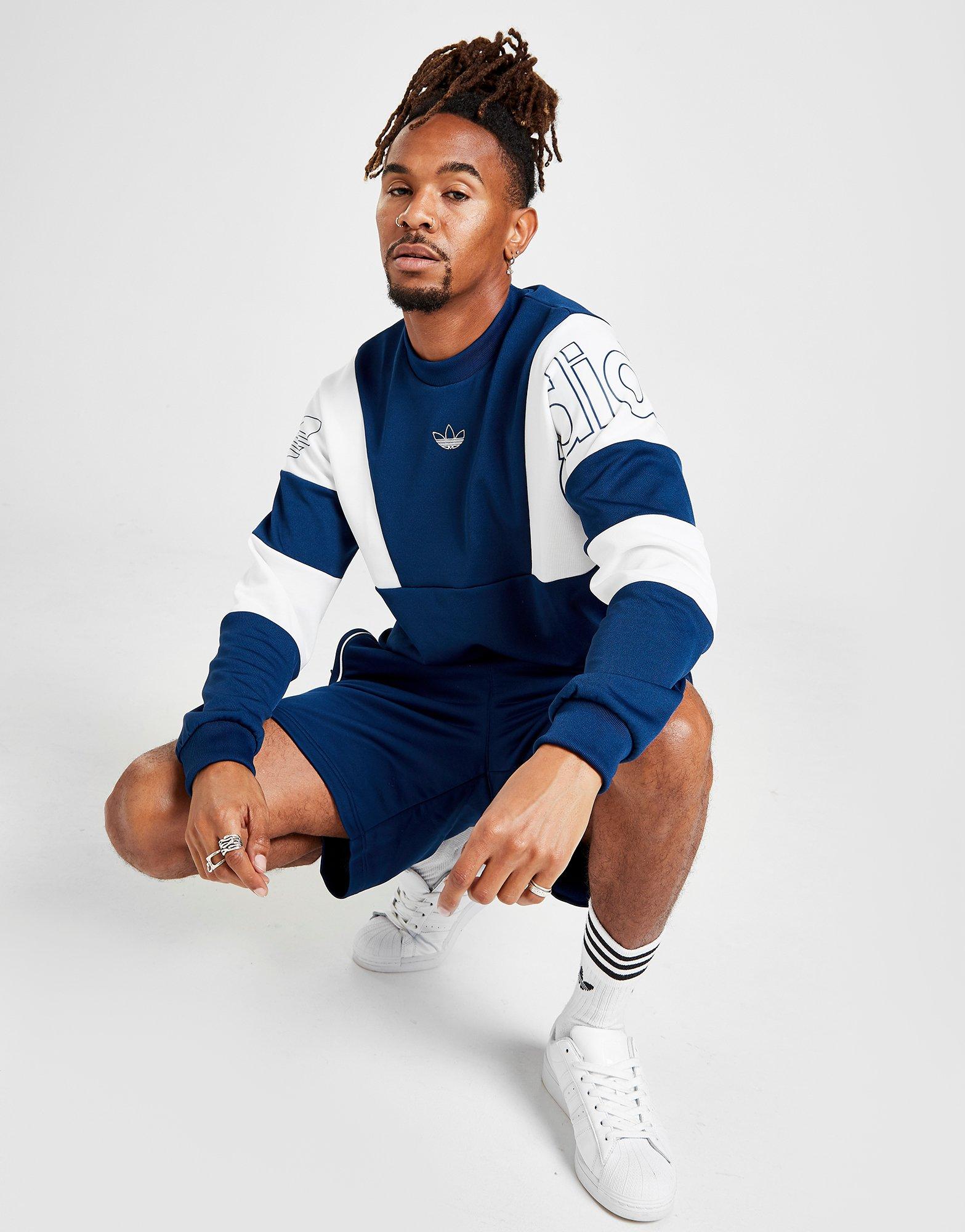 adidas originals spirit poly crew sweatshirt