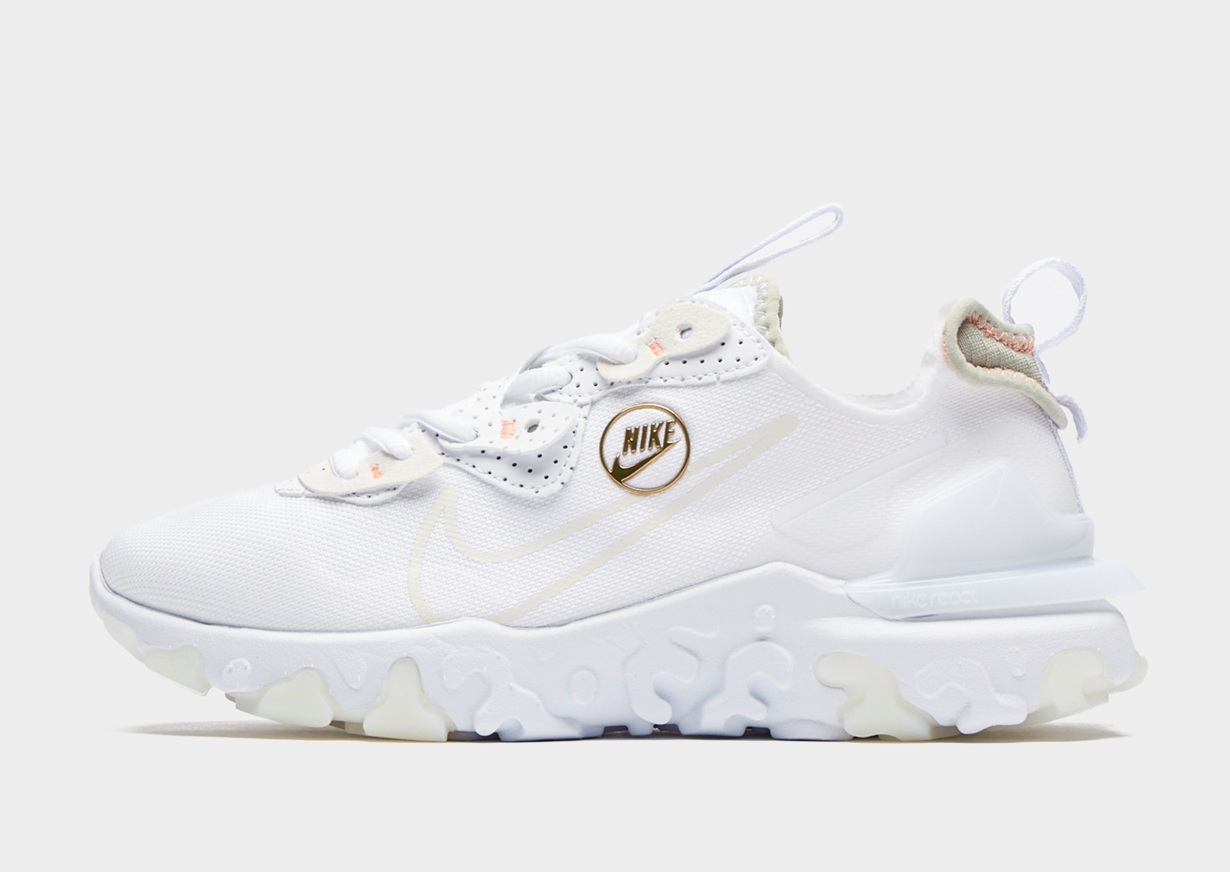 all white nike react vision