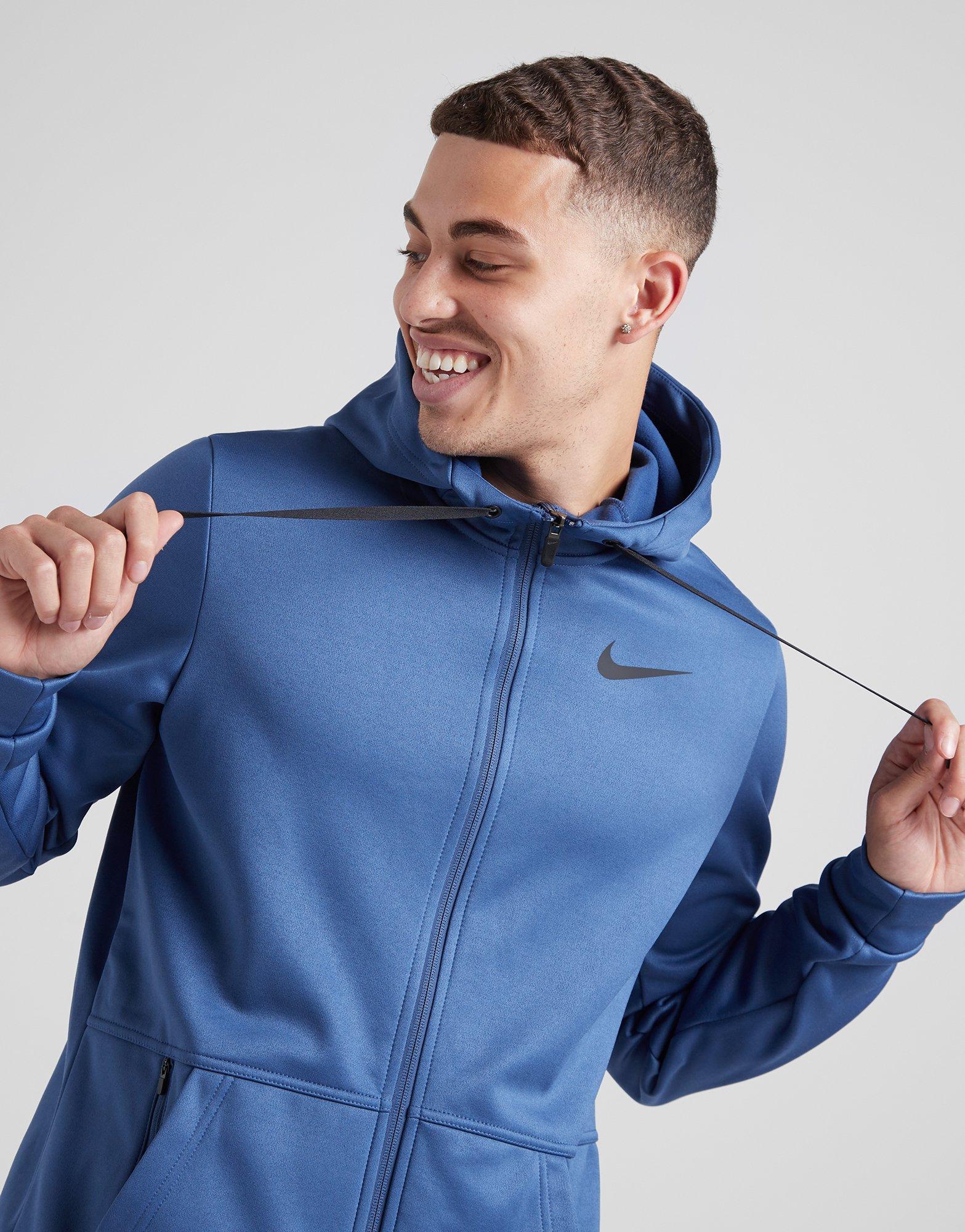 blue nike therma hoodie