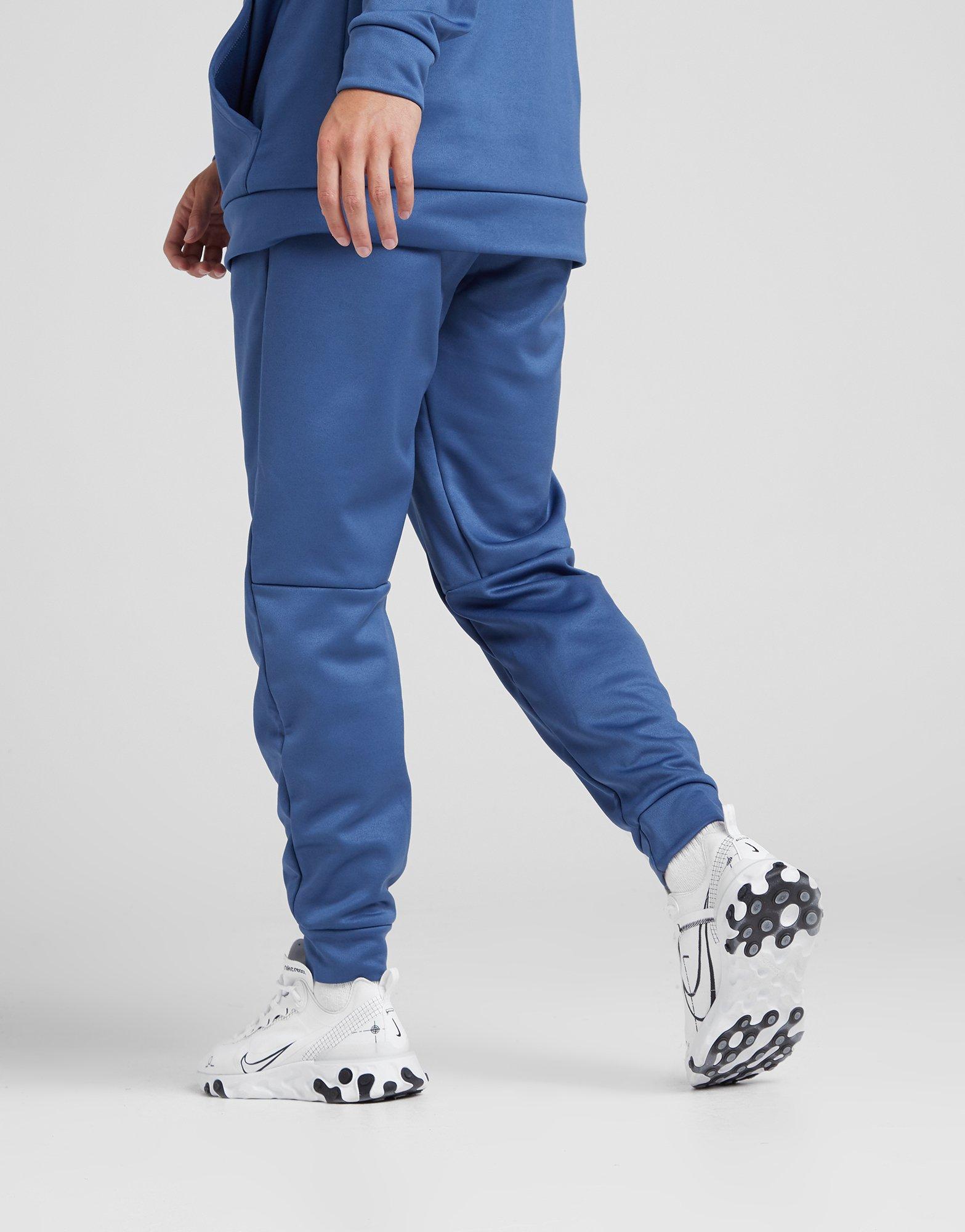 nike therma pants blue