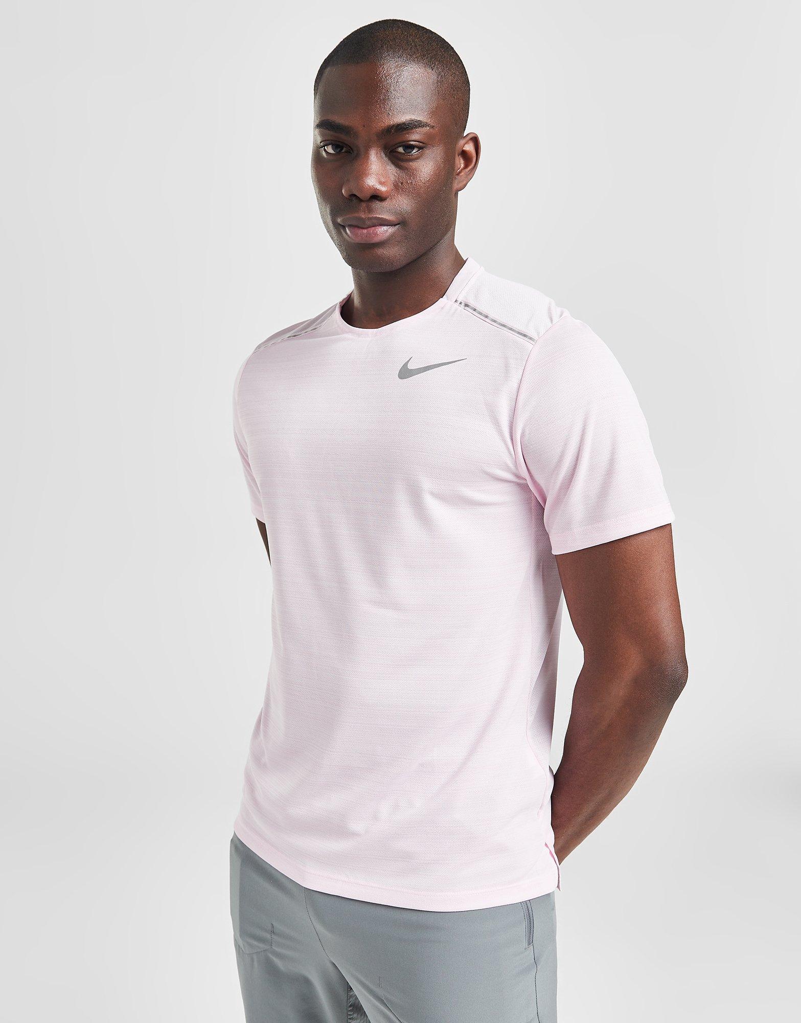 Grey Nike Miler Short Sleeve T-Shirt 
