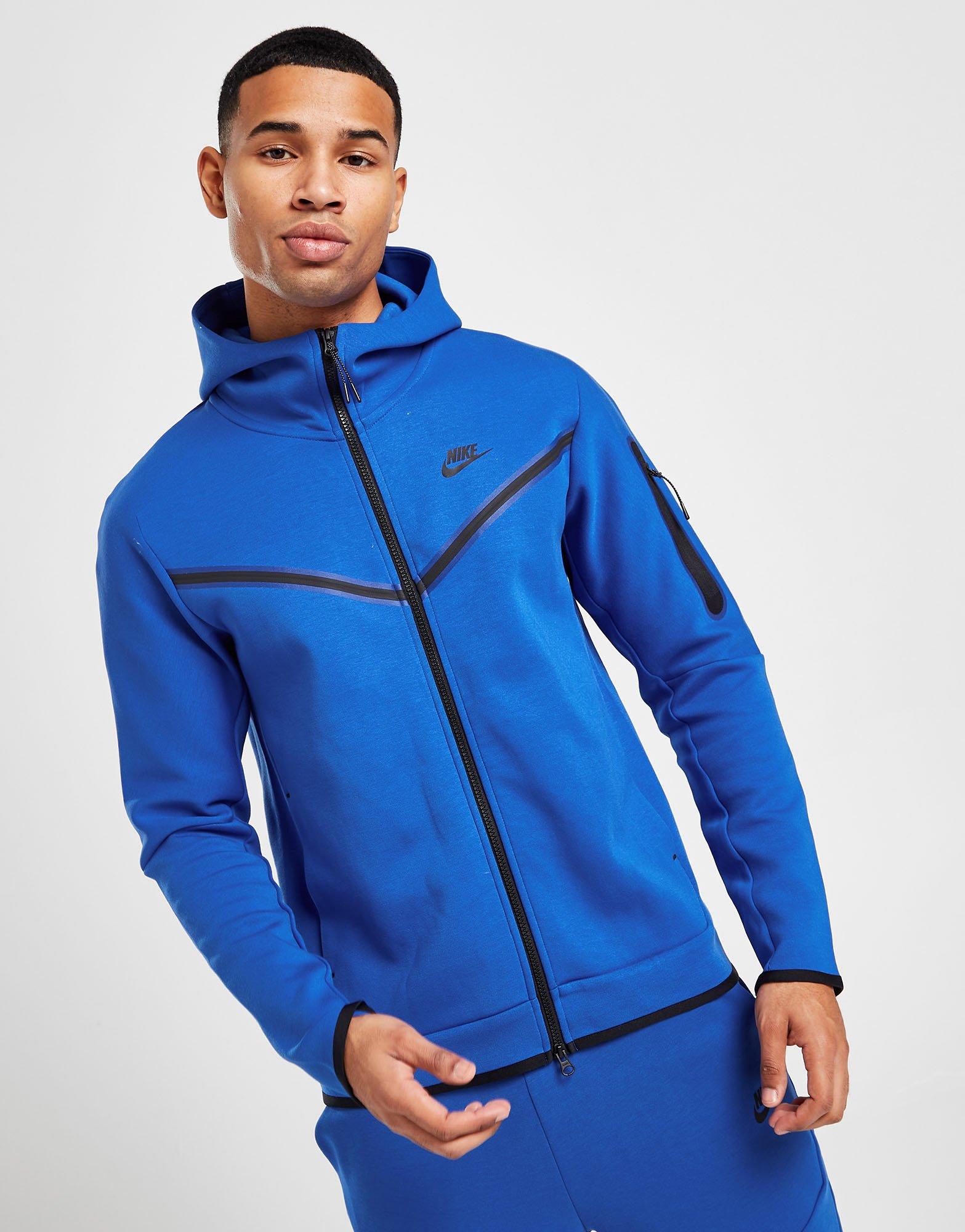 nike tech fleece hoodie navy blue