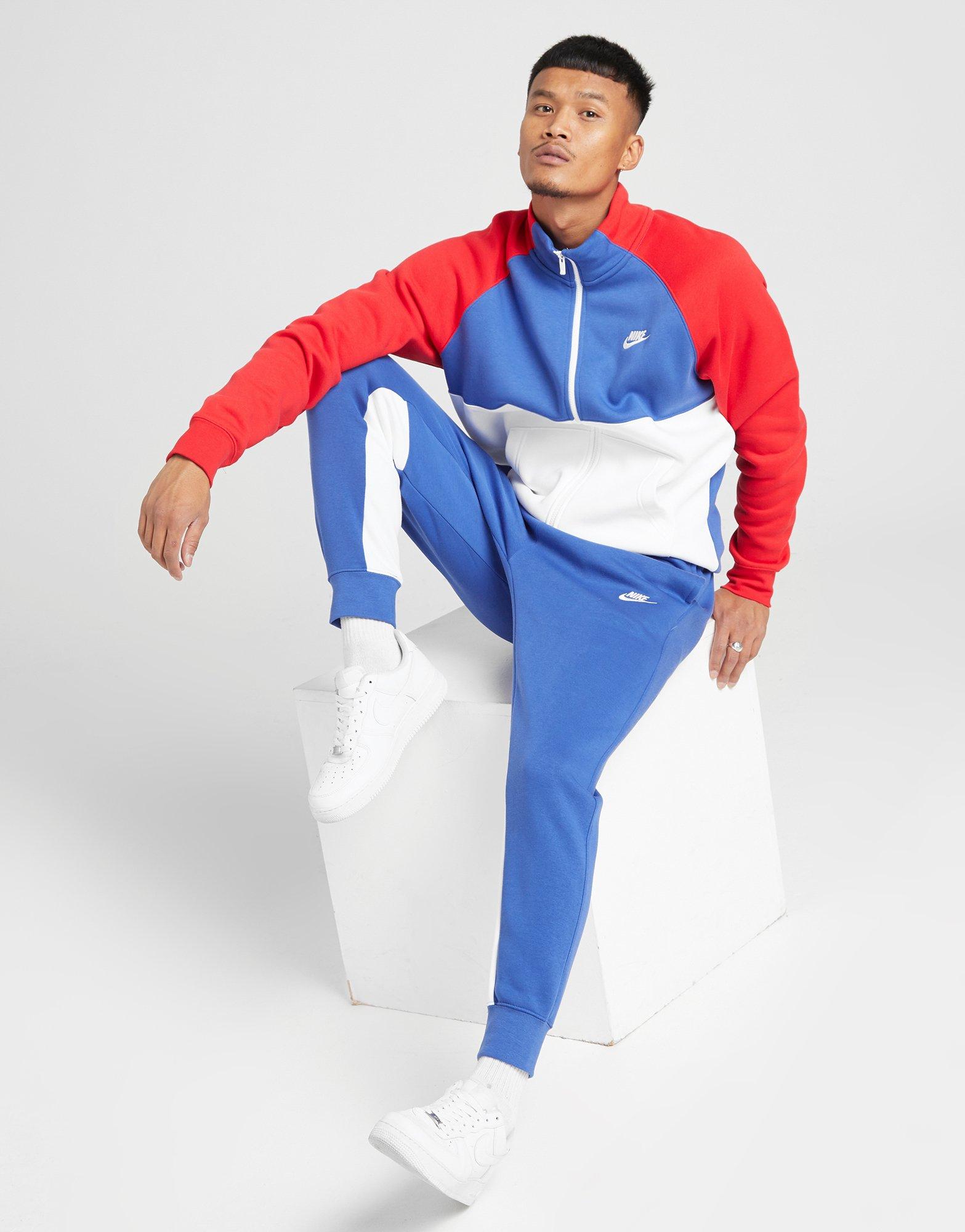 nike blue red and white tracksuit