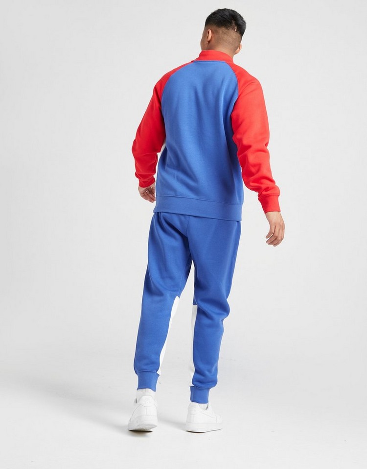 nike chariot fleece full tracksuit blue