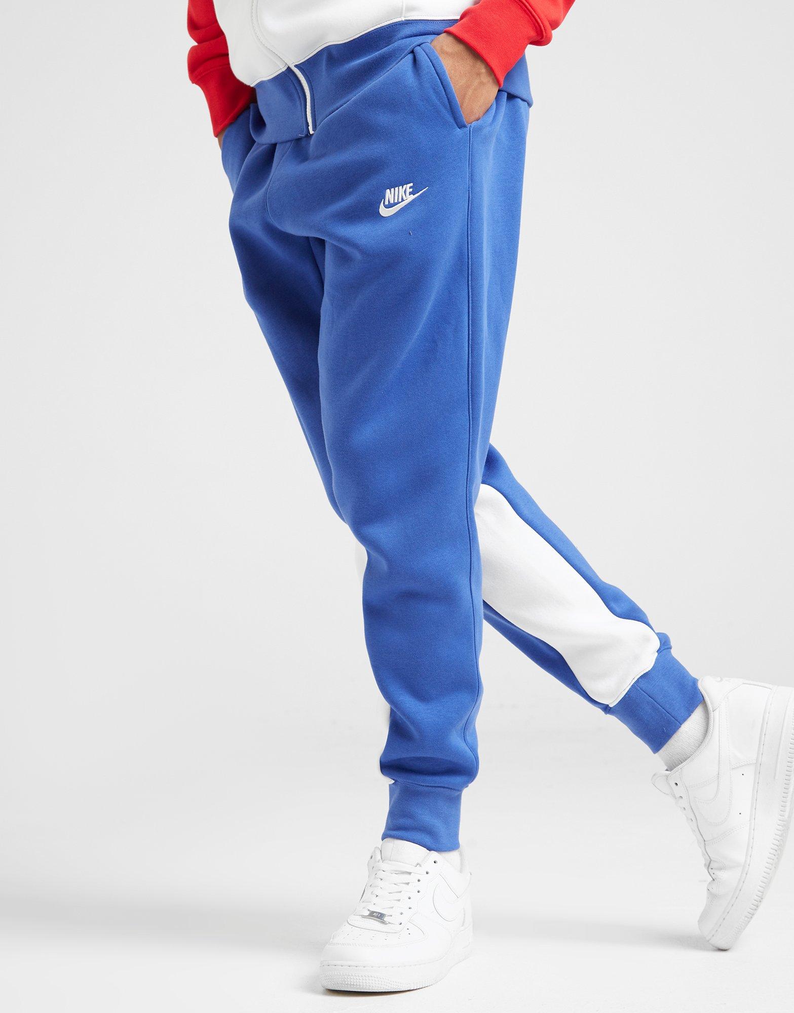red white and blue nike joggers