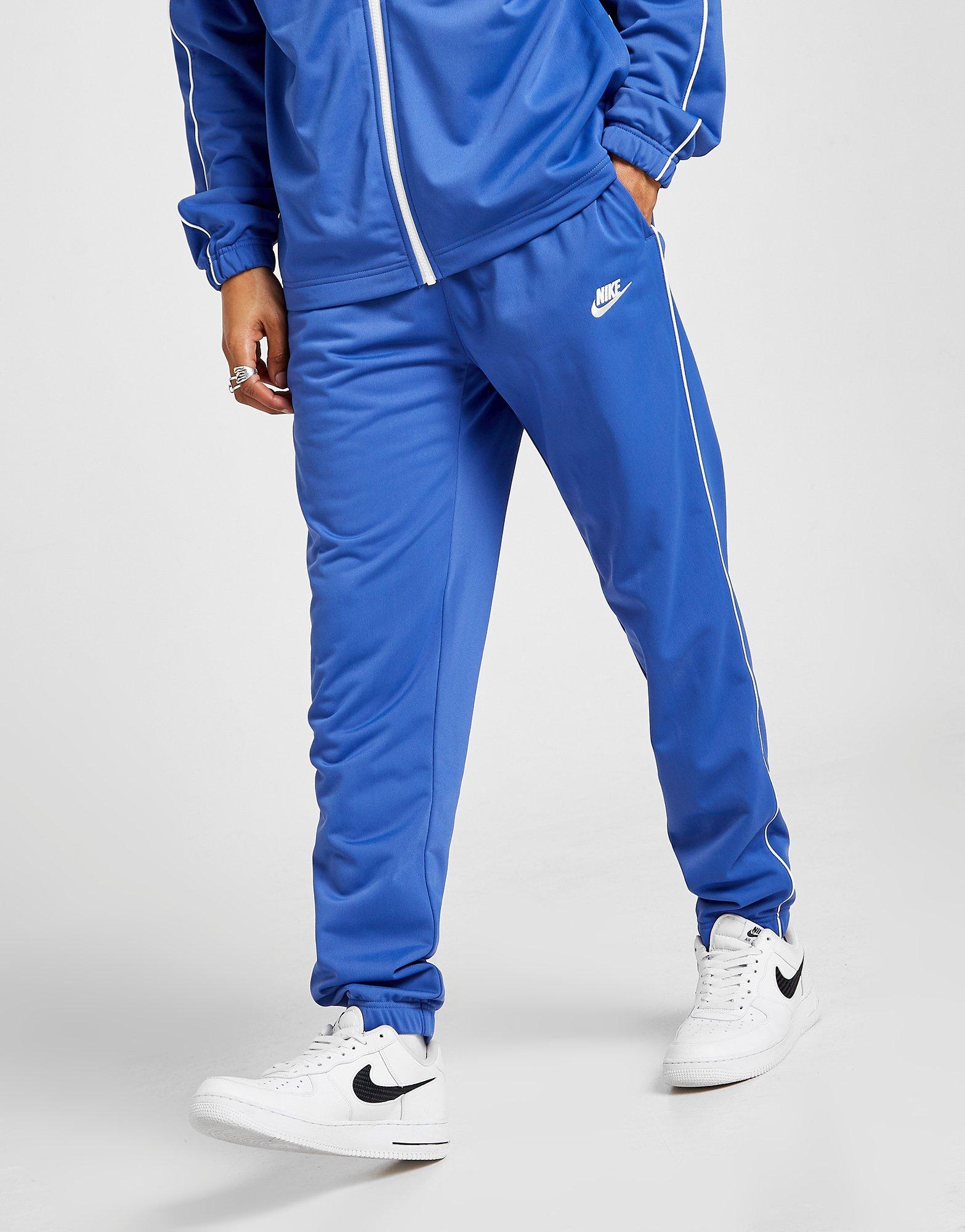 nike poly tracksuit blue