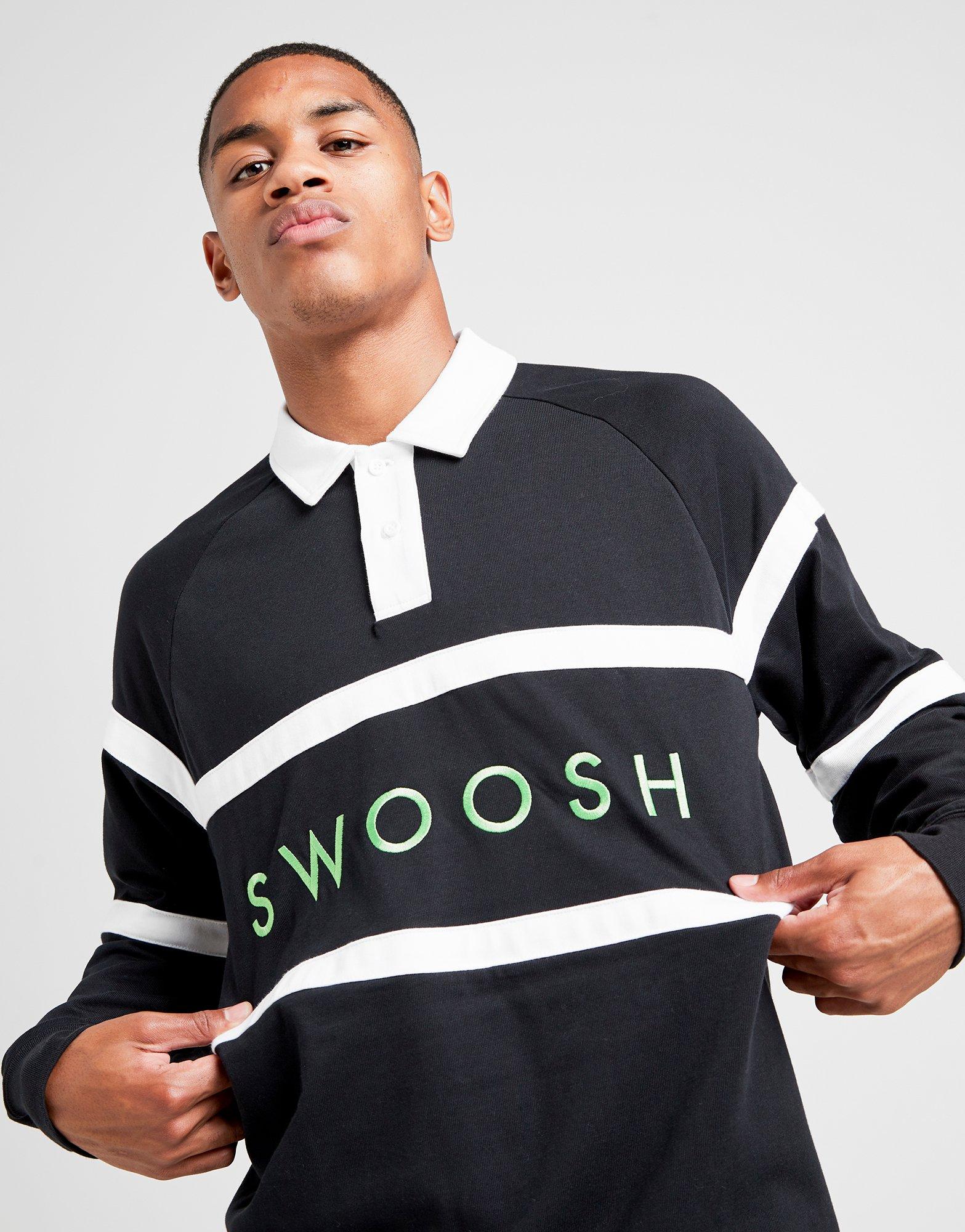 nike swoosh long sleeve polo