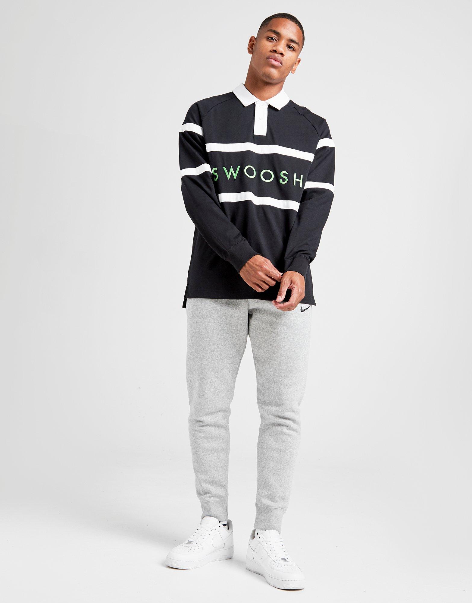 swoosh long sleeve polo