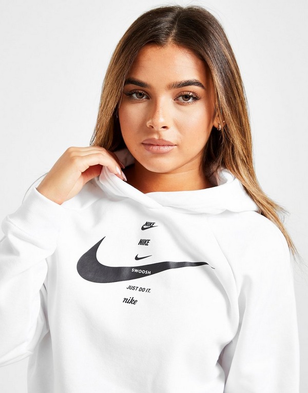 Shop den Nike Nike Sportswear Swoosh Hoodie Damen in Weiss Damenbekleidung Nike Sportswear Damen Swoosh Hoodie