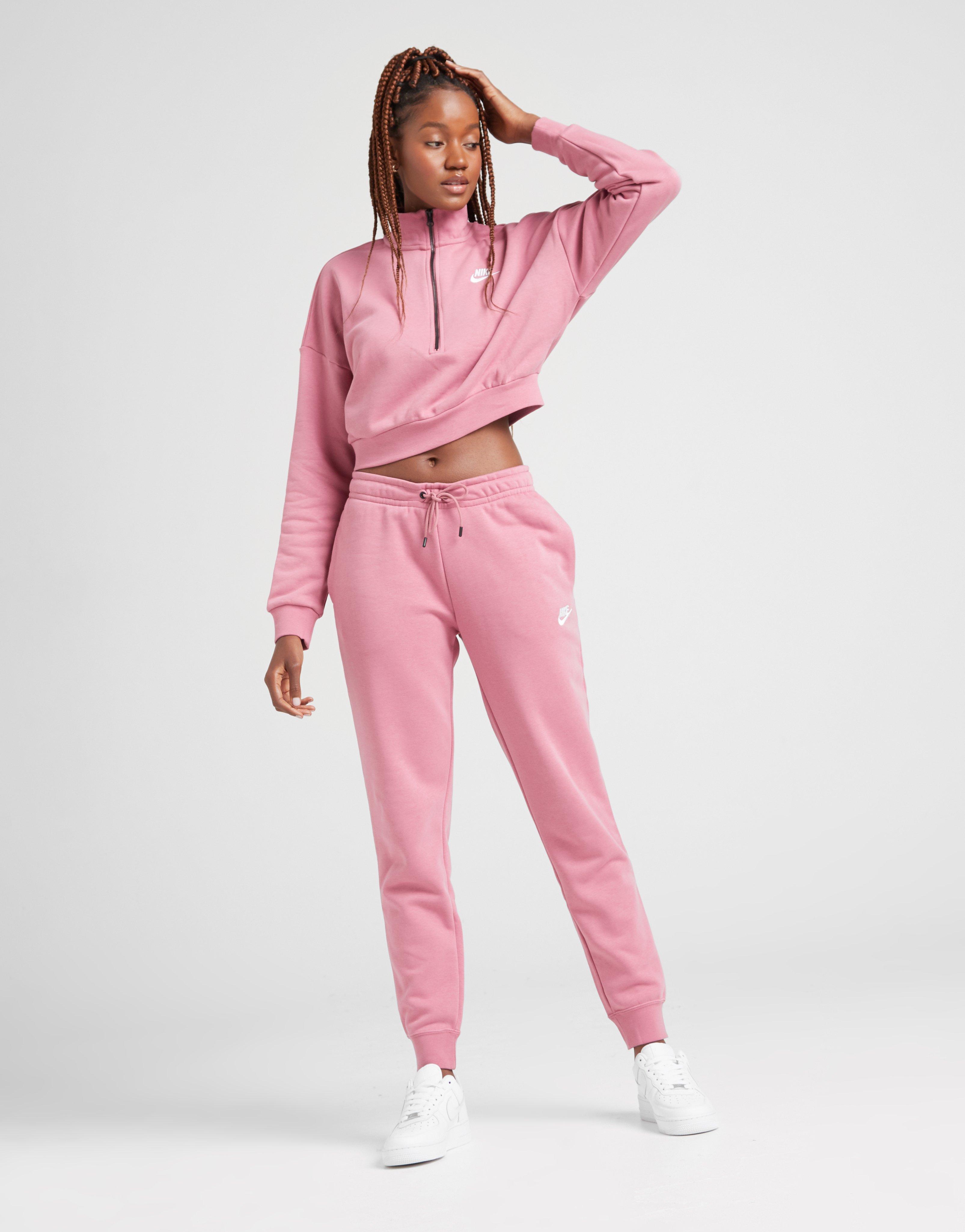 pink nike crop