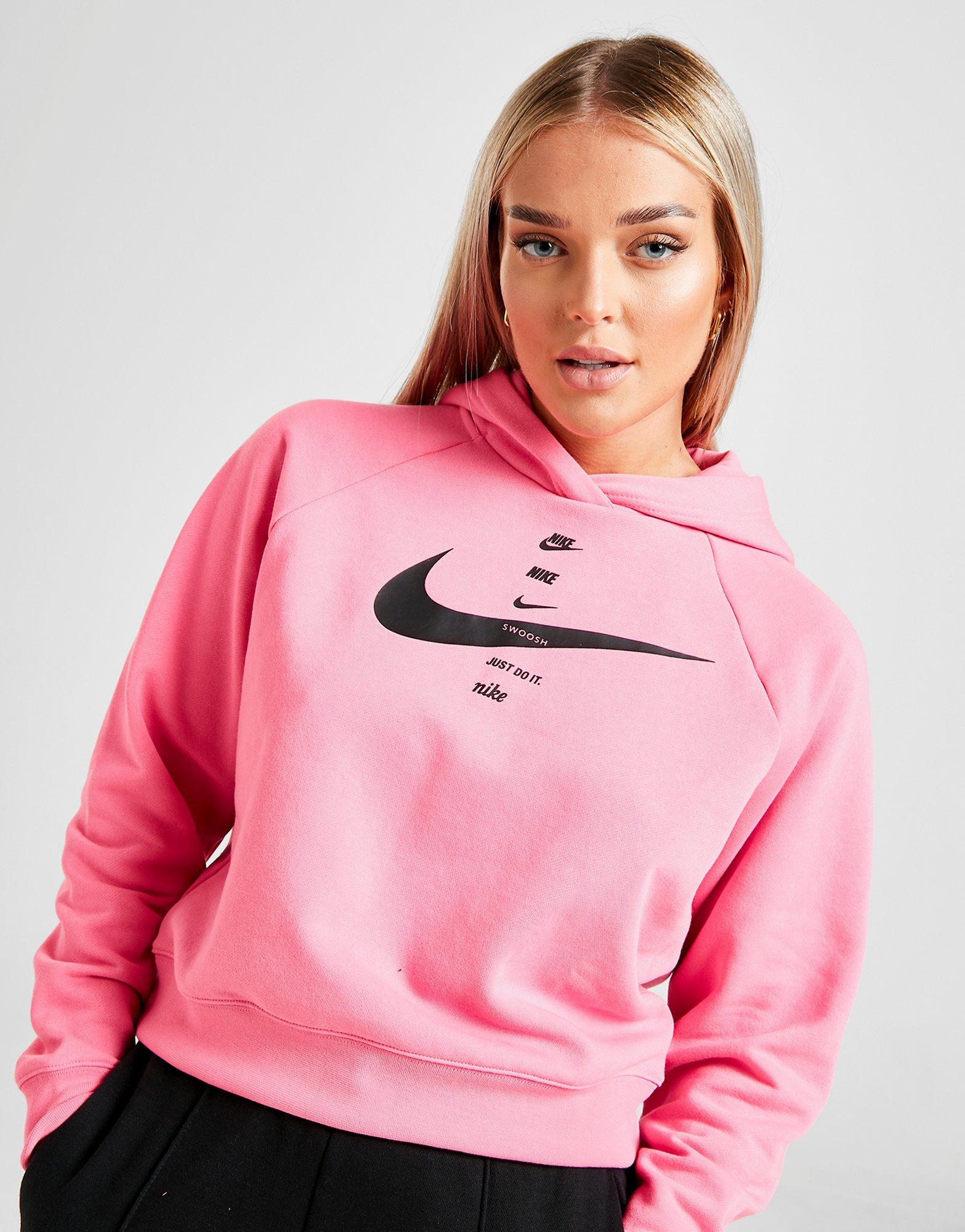 nike sportswear pink hoodie