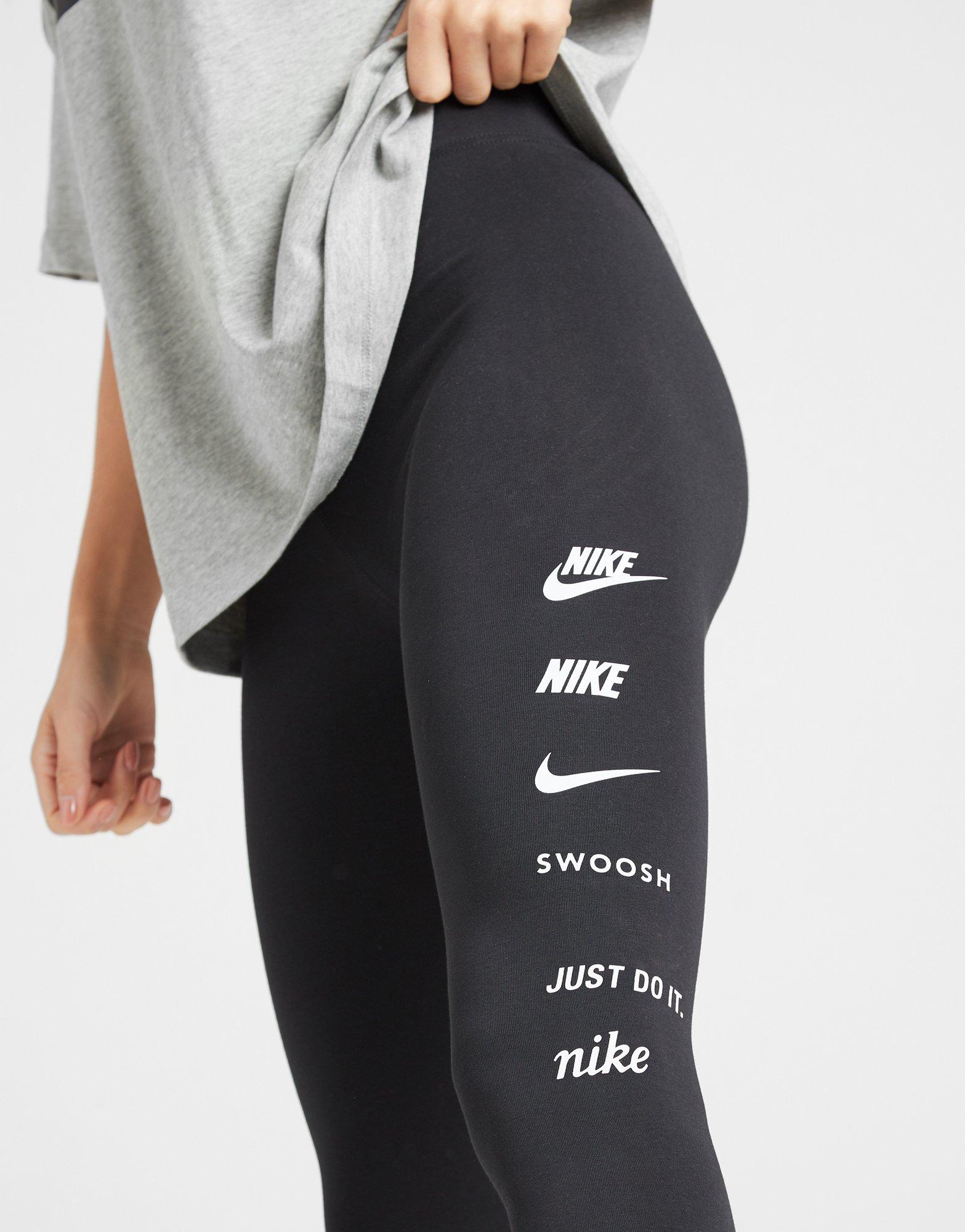Black Nike Swoosh Leggings | JD Sports