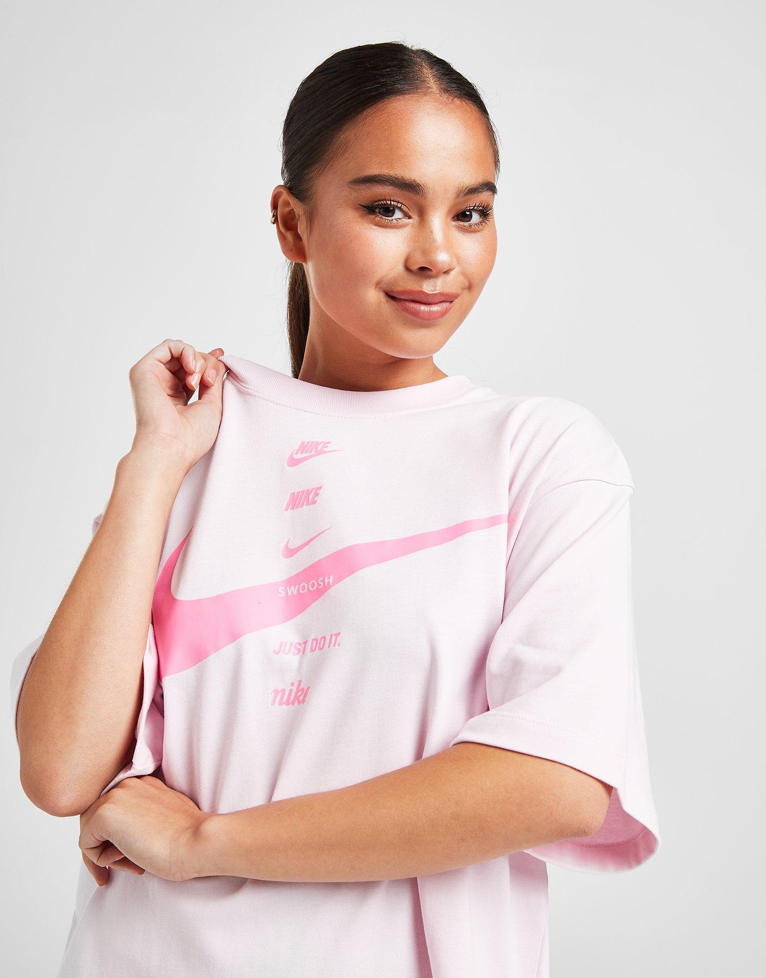 pink nike t shirt women's