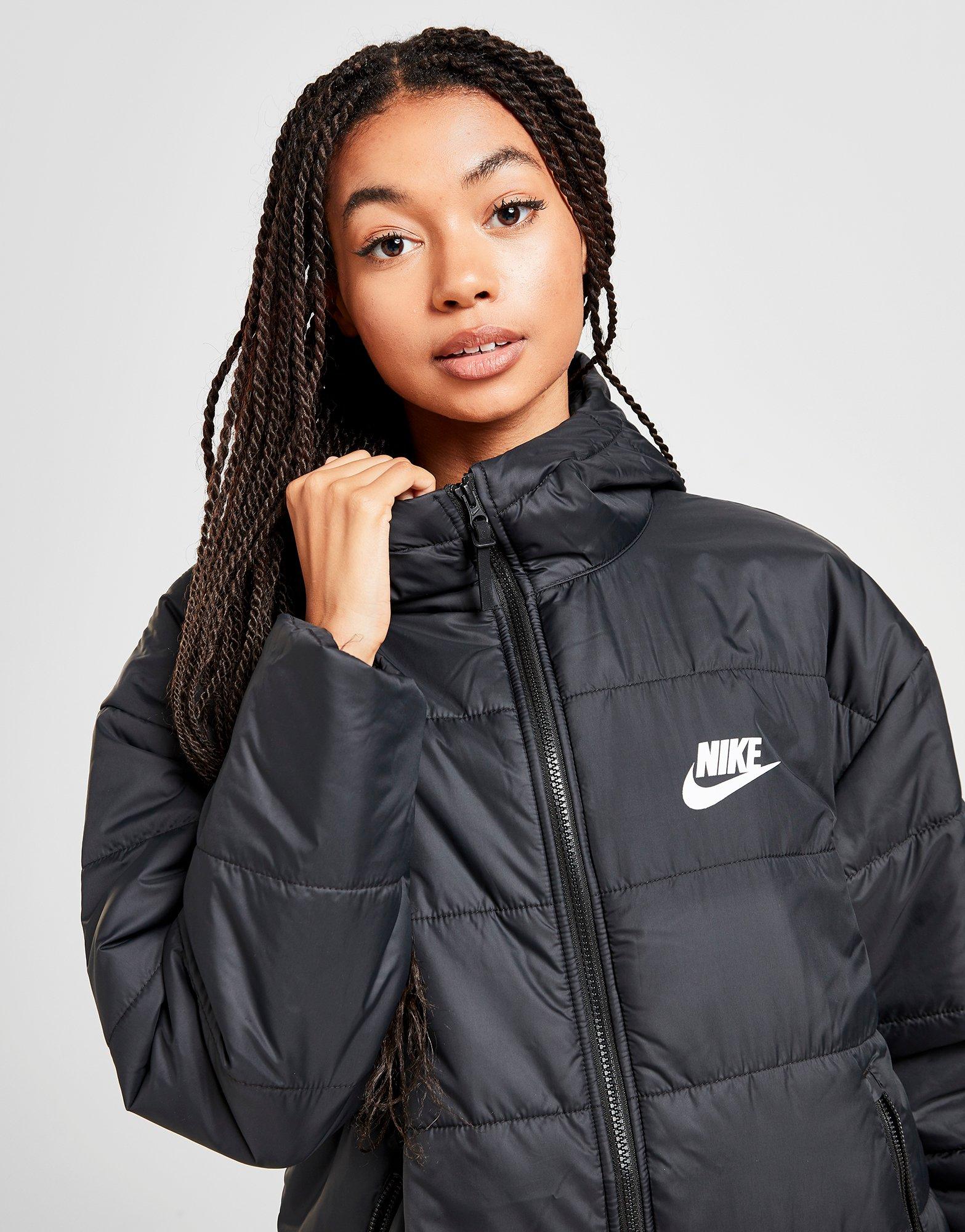 nike swoosh jacket black