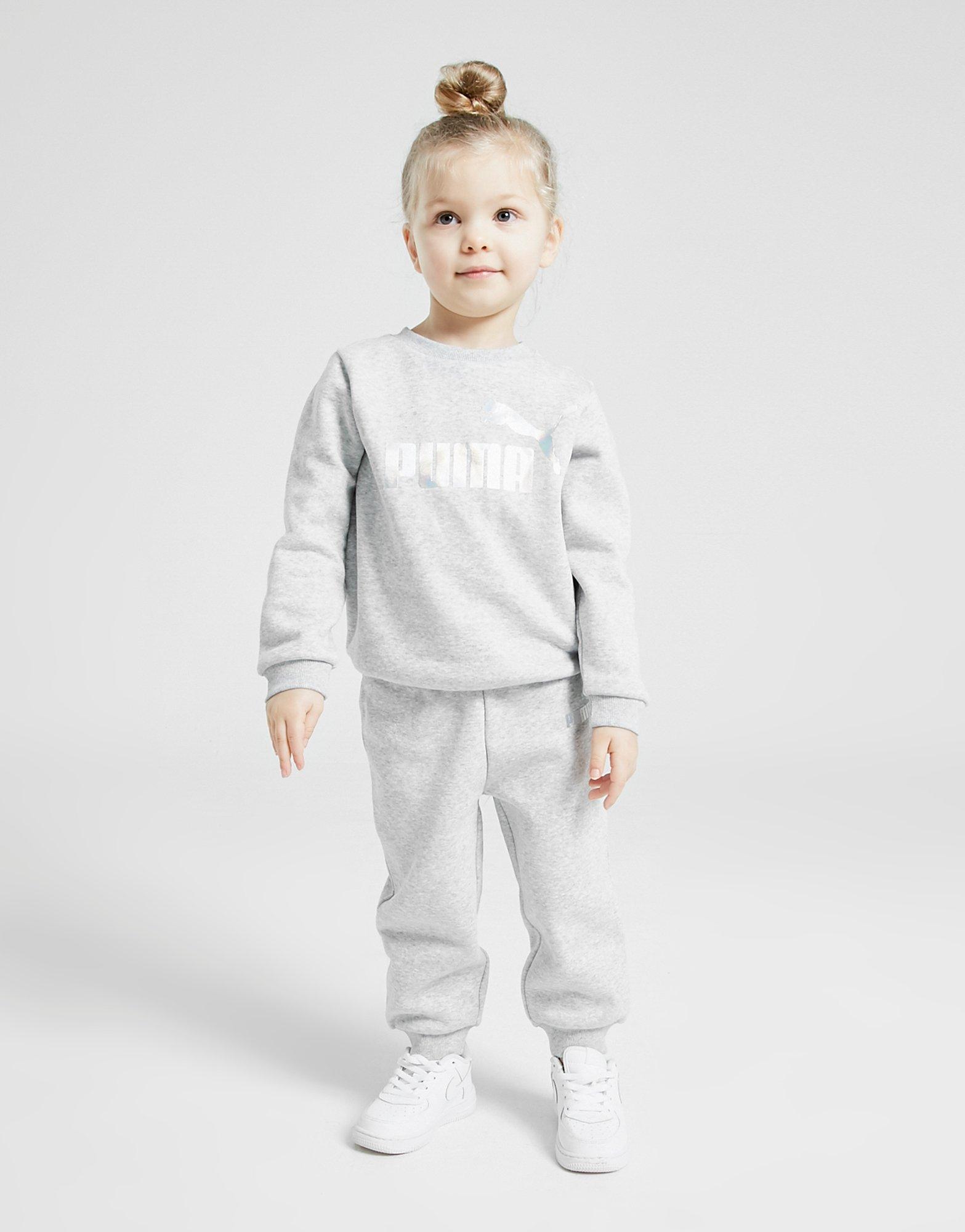 grey and white puma tracksuit