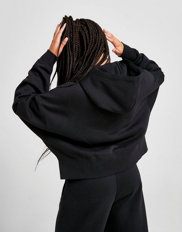 nike black cropped hoodie