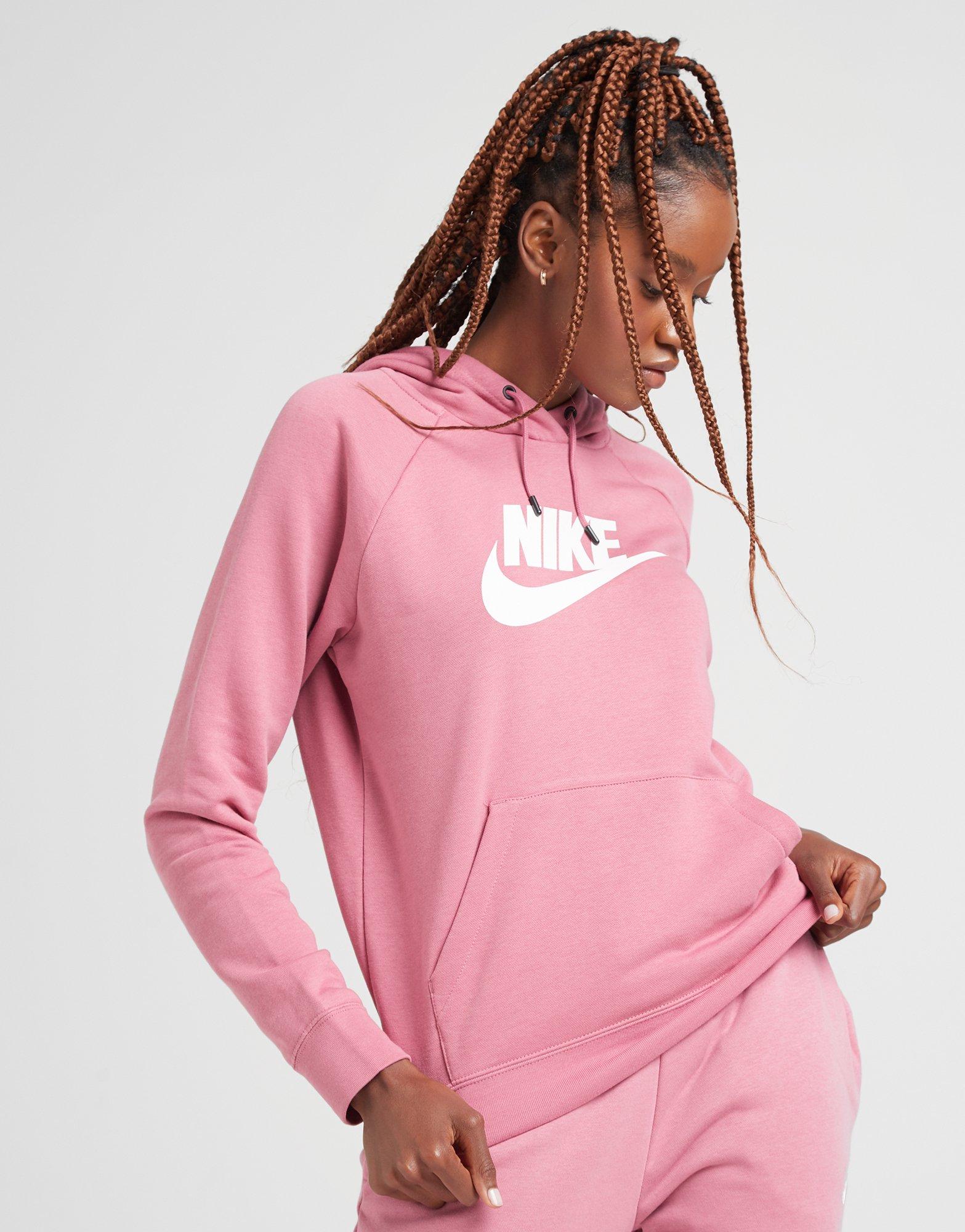 nike essential logo overhead hoodie women's