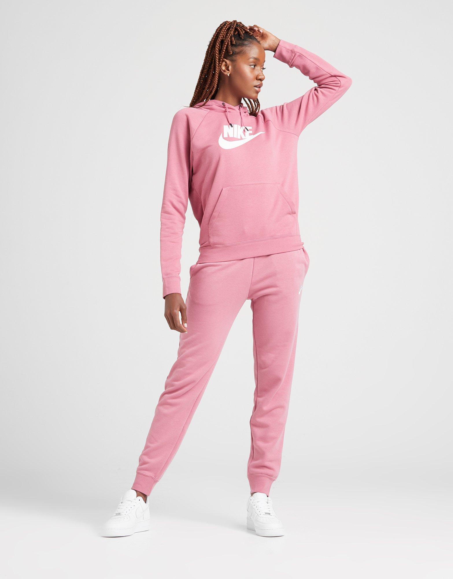 nike essential hoodie pink