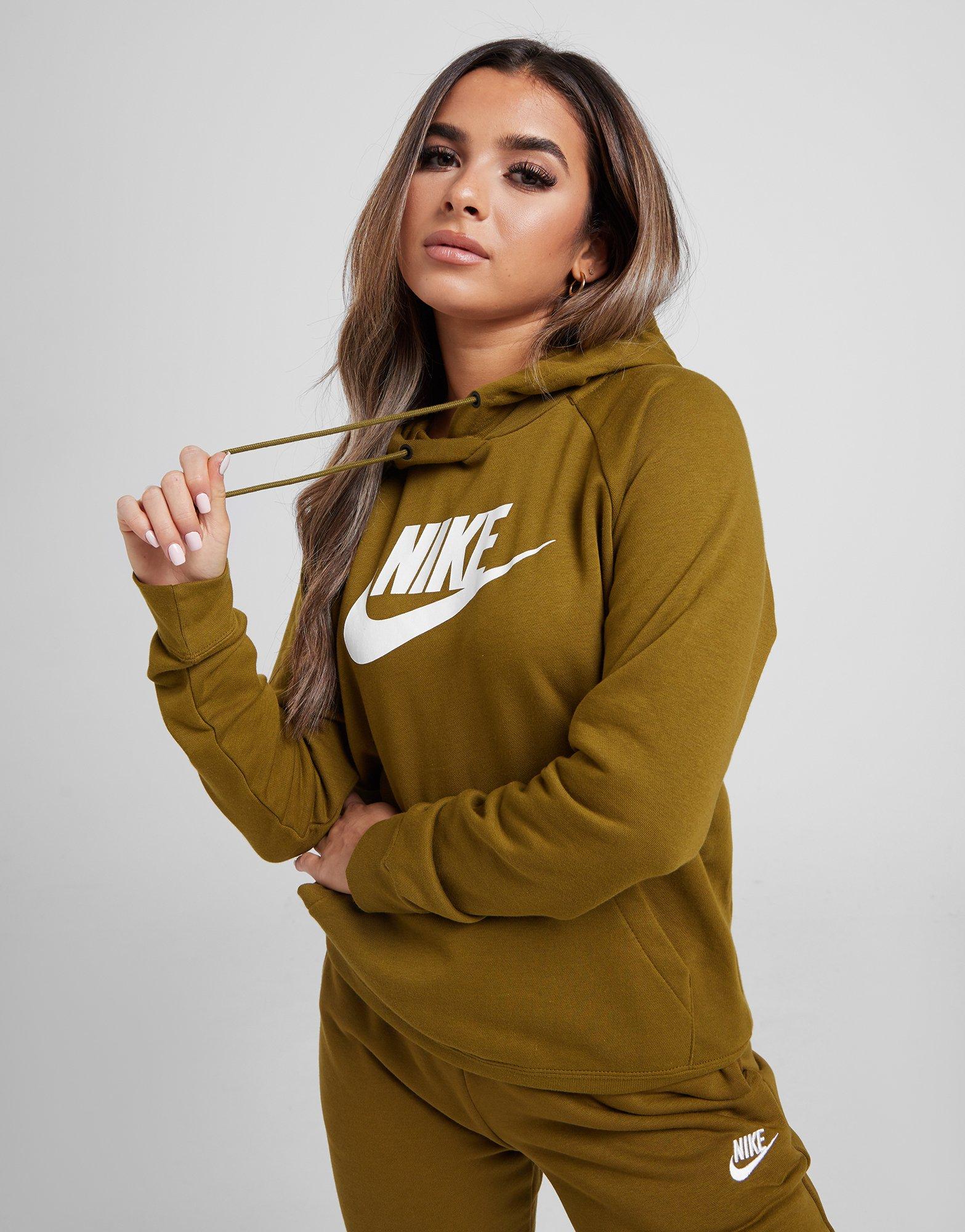 nike essential logo overhead hoodie women's