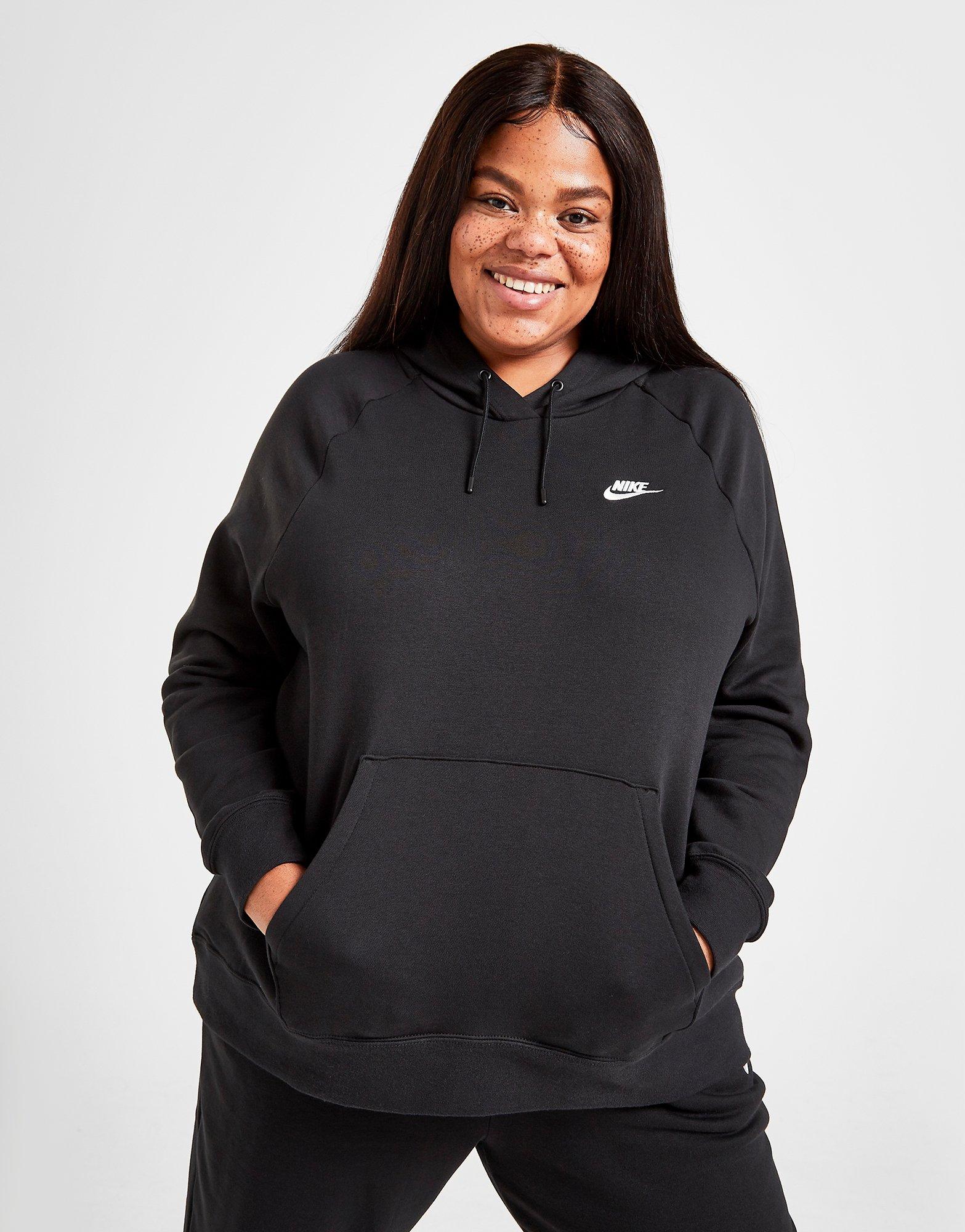 plus size black nike hoodie