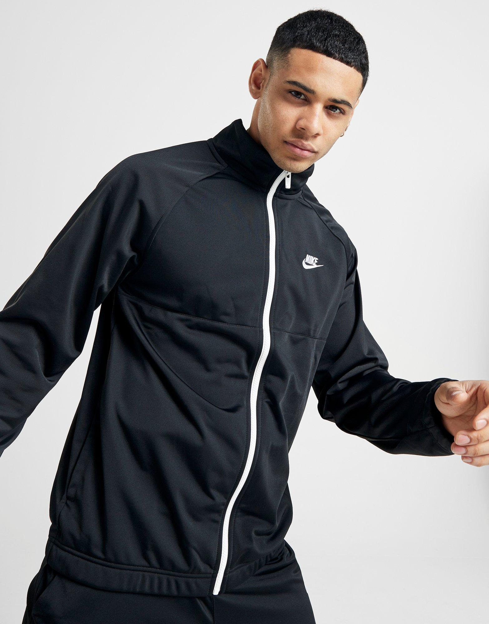 black nike tracksuit top