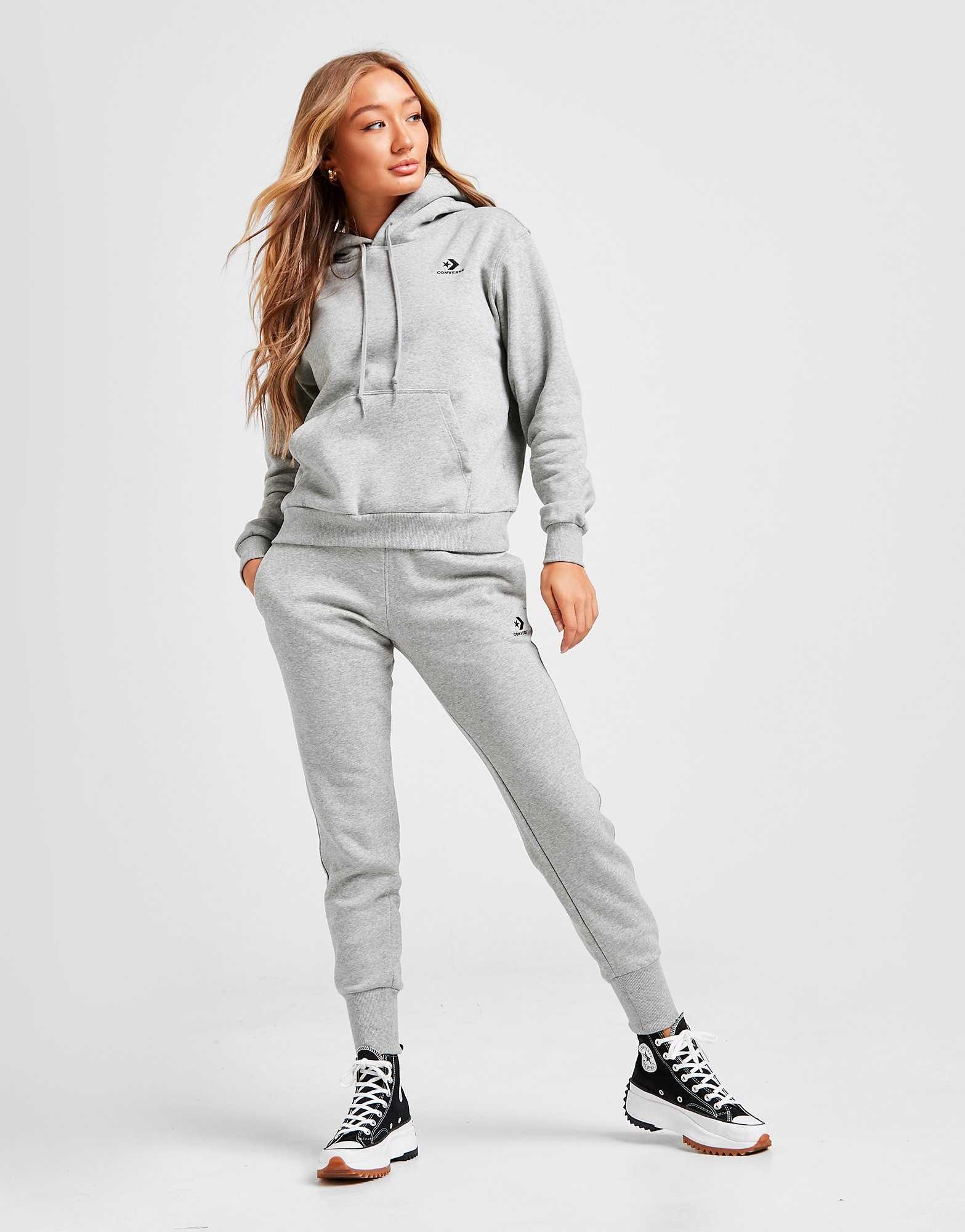 Grey Converse Star & Chevron Joggers - JD Sports