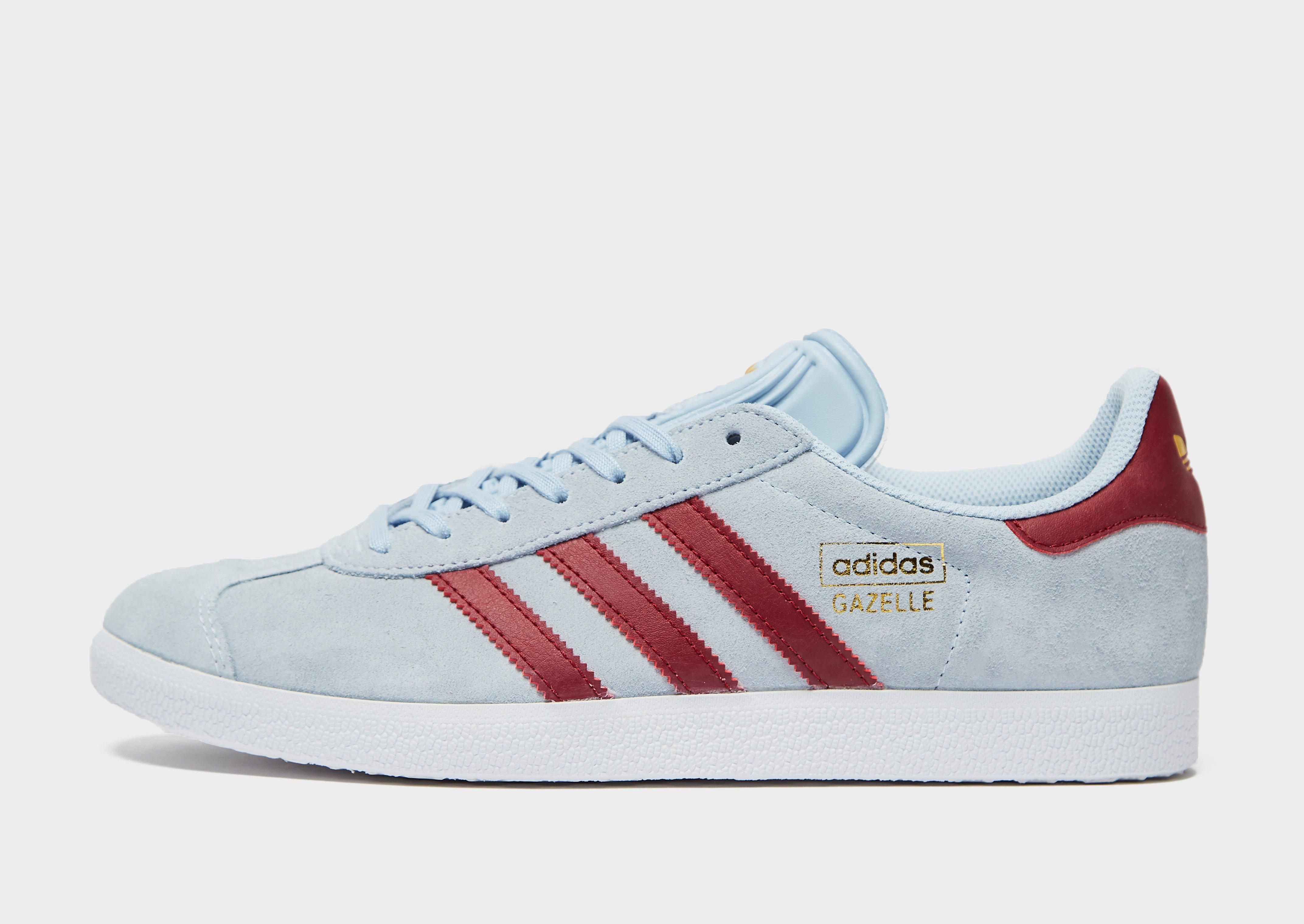 adidas pale blue gazelle trainers