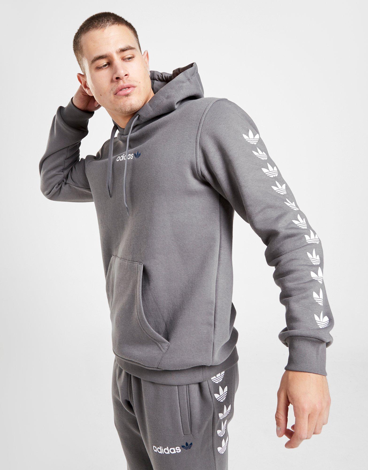 gray adidas trefoil hoodie